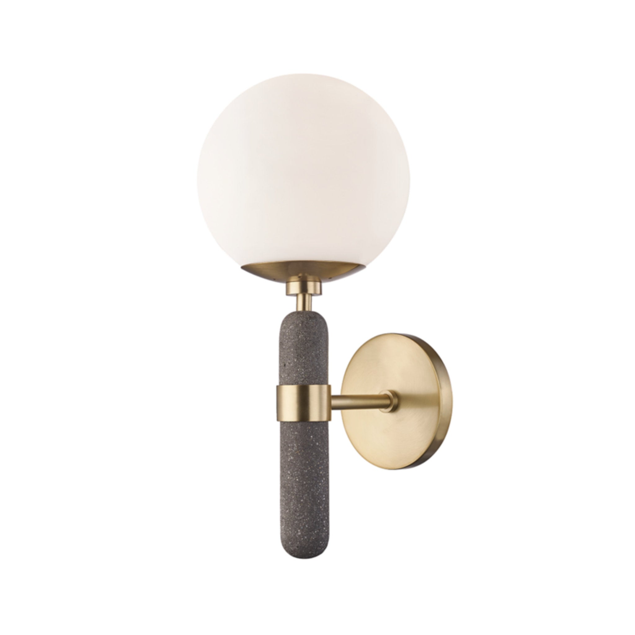 Brielle 1-Light Wall Sconce in Aged Brass
