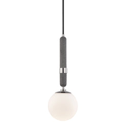 Brielle 1 Light Pendant in Polished Nickel