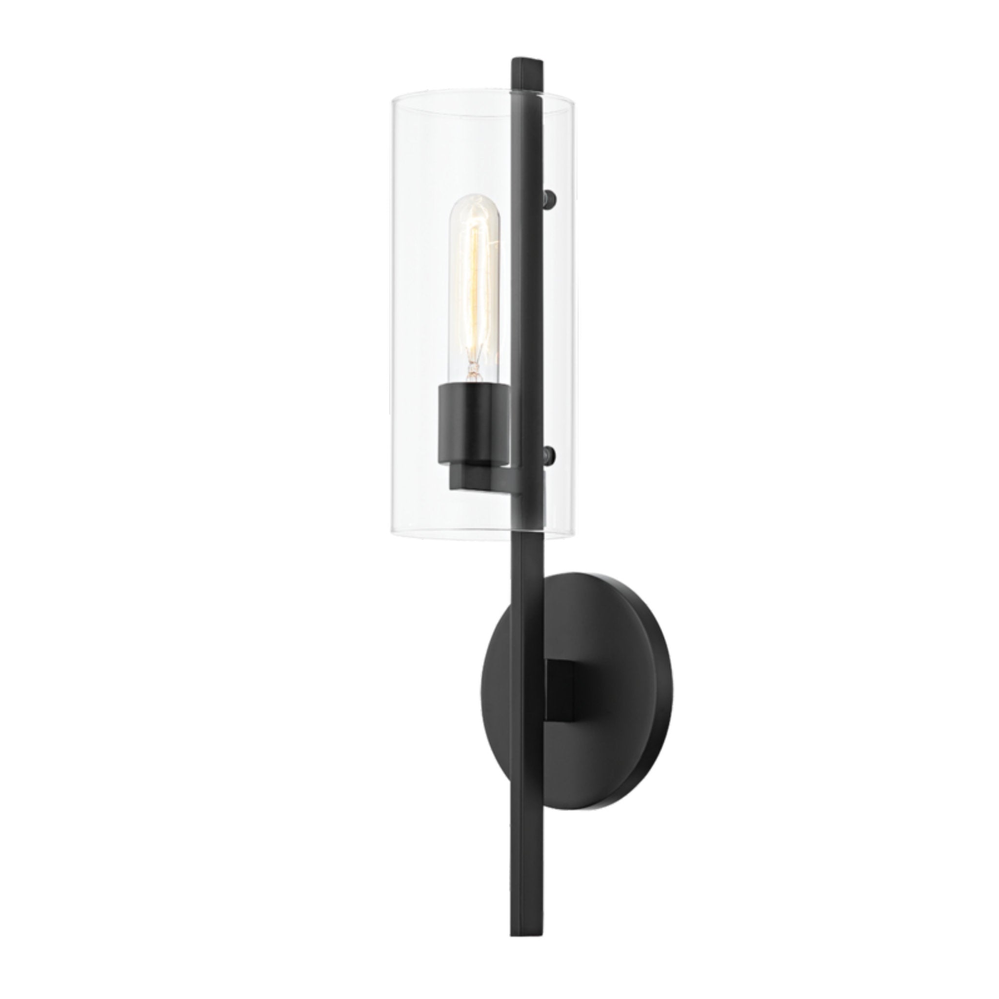 Ariel 1-Light Wall Sconce in  Soft Black 22L x 5.5W x 20.25H