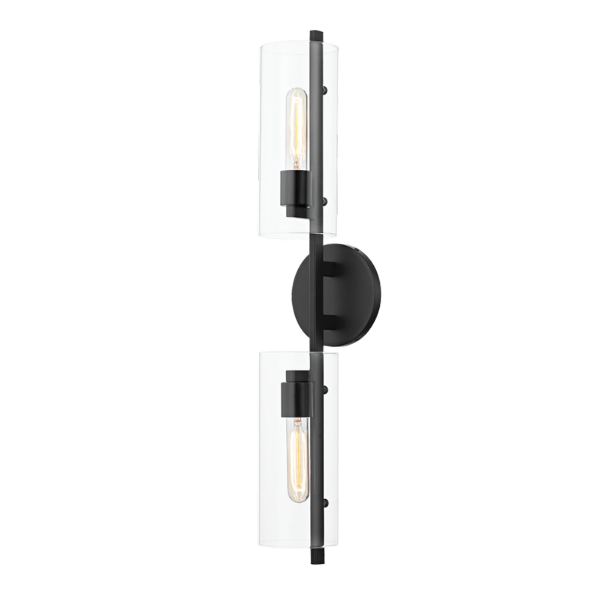 Ariel 2-Light Wall Sconce in Soft Black 5.5W x 28H