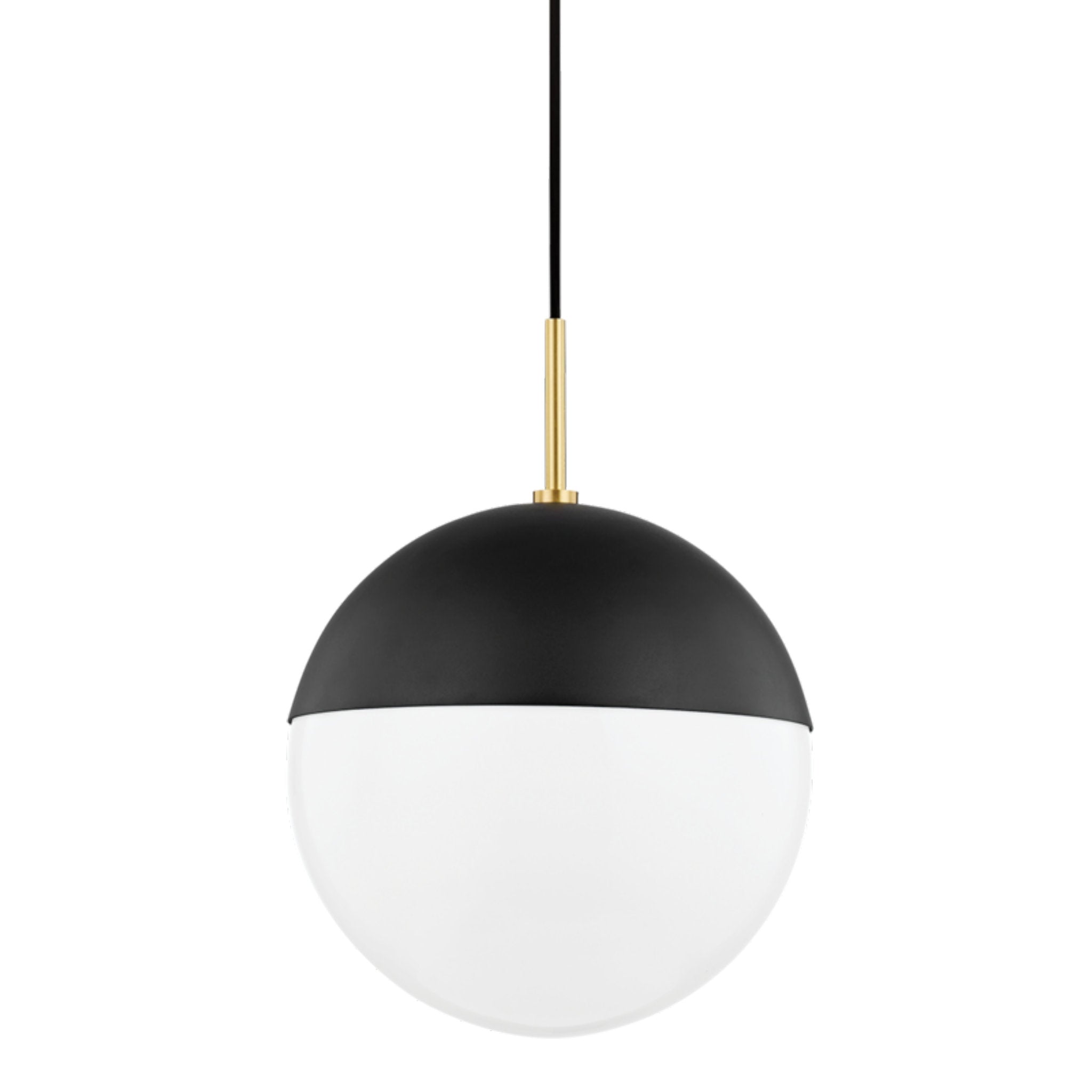Renee 1-Light Pendant in Aged Brass 12W x 16.5H