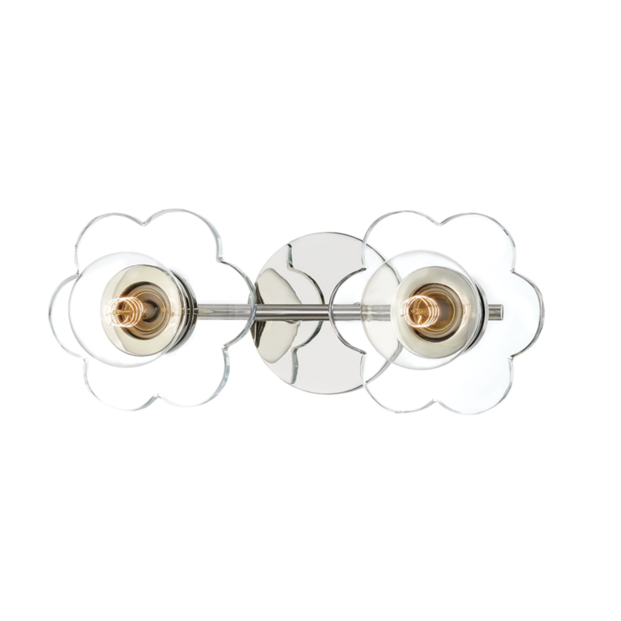 Alexa 2-Light Bath and Vanity in  Polished Nickel 14L x 14.25W x 6H