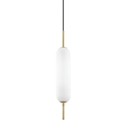 Miley 1 Light Pendant in Aged Brass