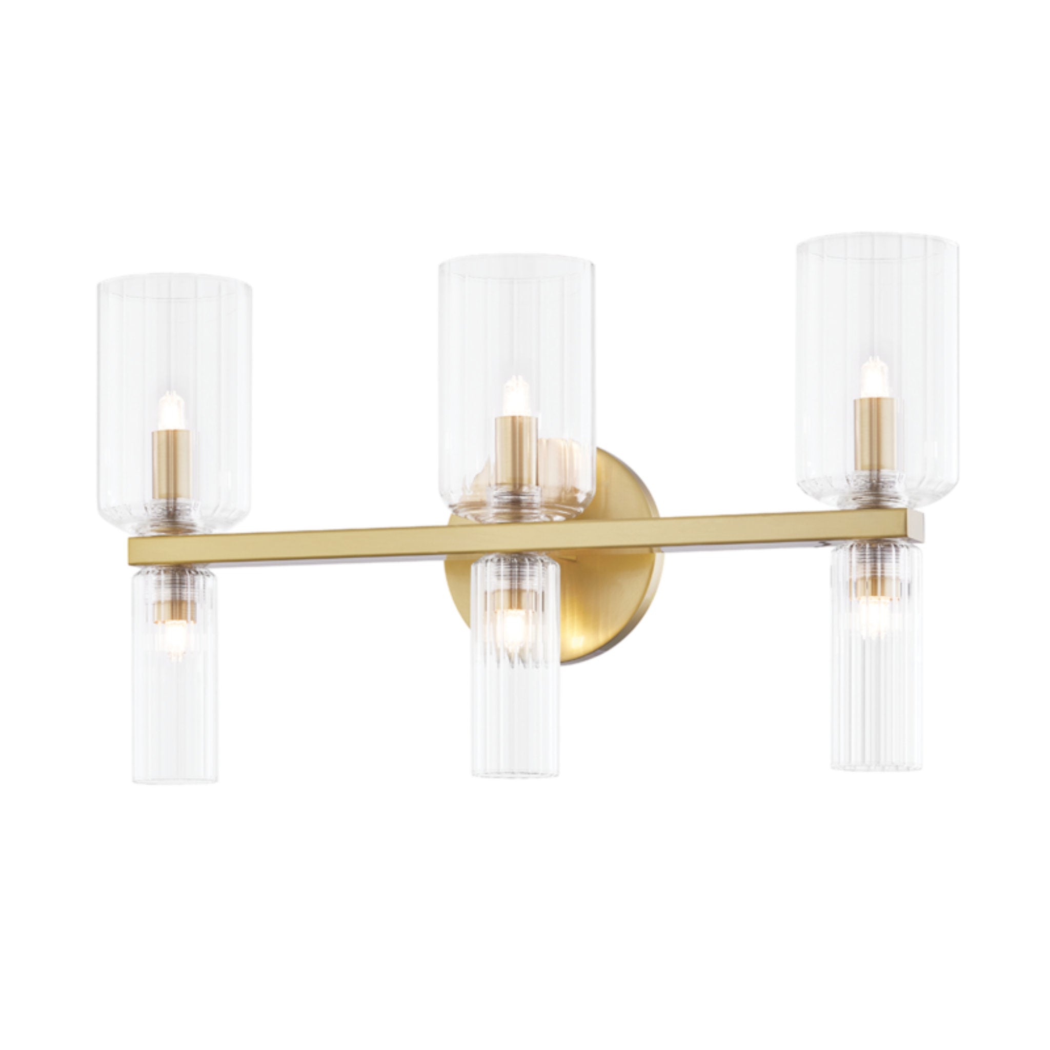 Tabitha 6-Light Bath and Vanity in Aged Brass