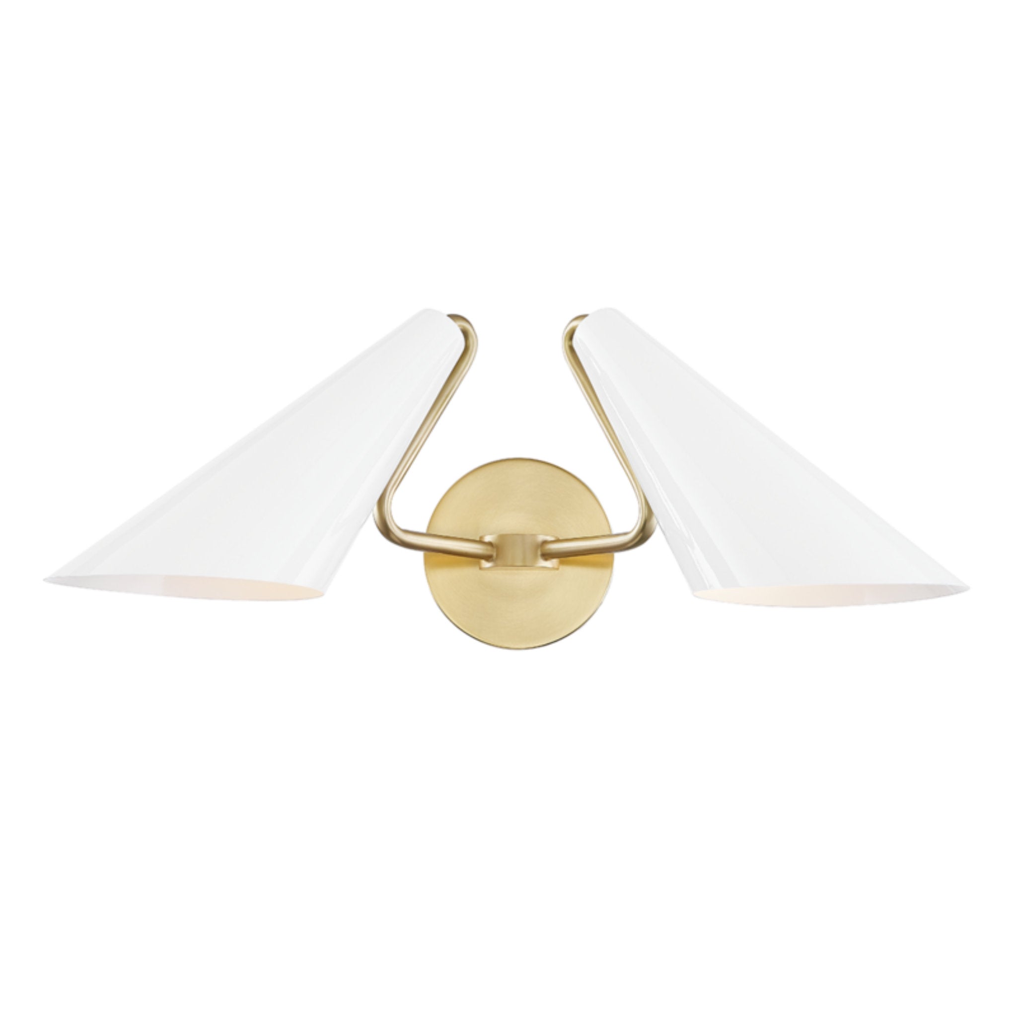 Talia 2-Light Wall Sconce in Aged Brass/Dove Gray Combo