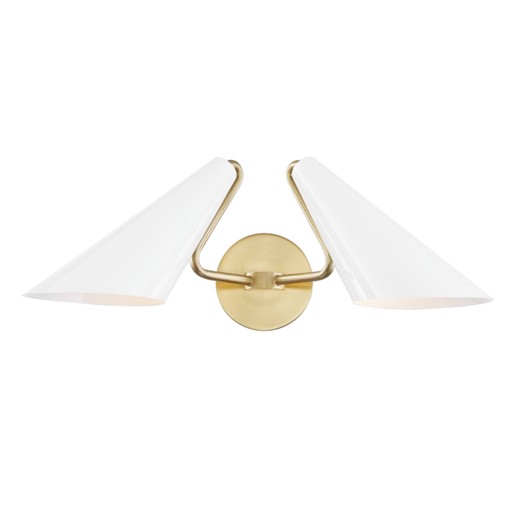 Talia 2-Light Wall Sconce in  Aged Brass/Dove Gray Combo 9.5L x 20.5W x 8H