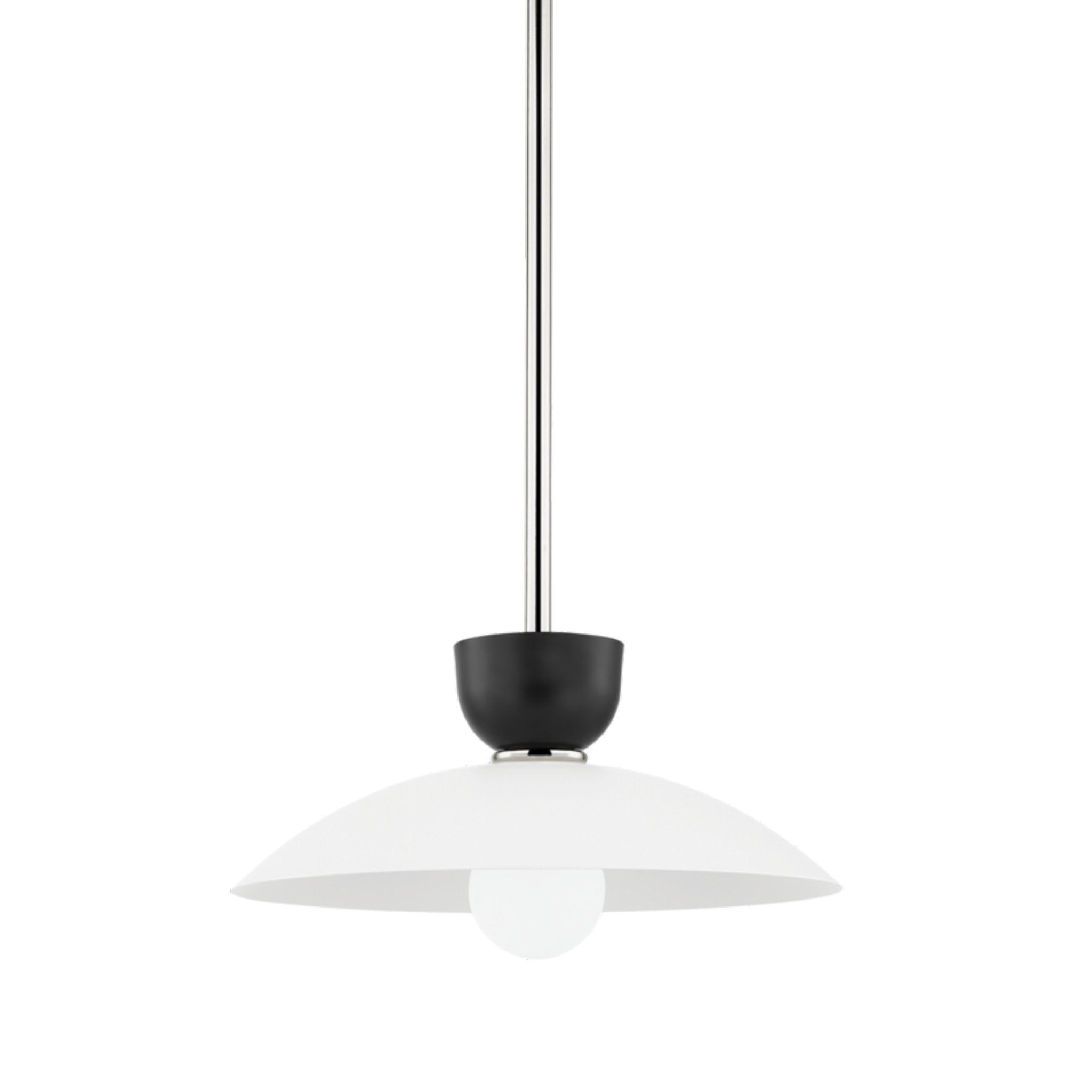 Whitley 1 Light Pendant in Polished Nickel