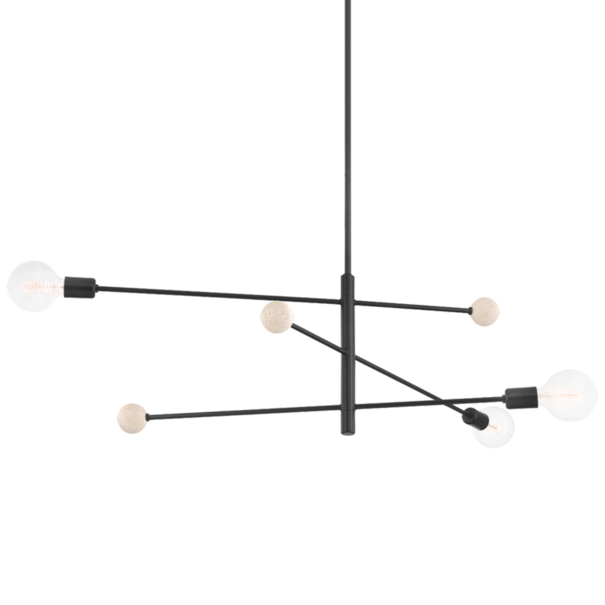 Slater 3-Light Chandelier in Soft Black 65.75W x 16H