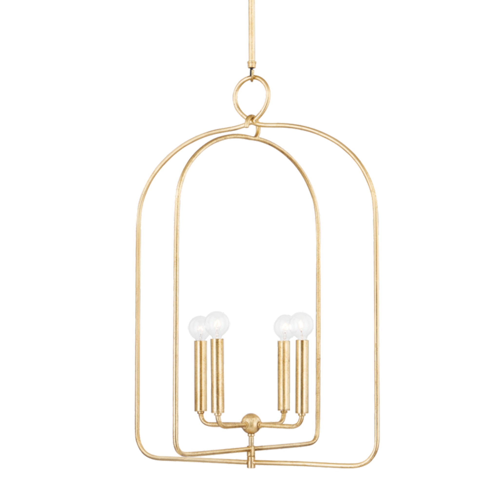 Mallory 4-Light Pendant in Gold Leaf