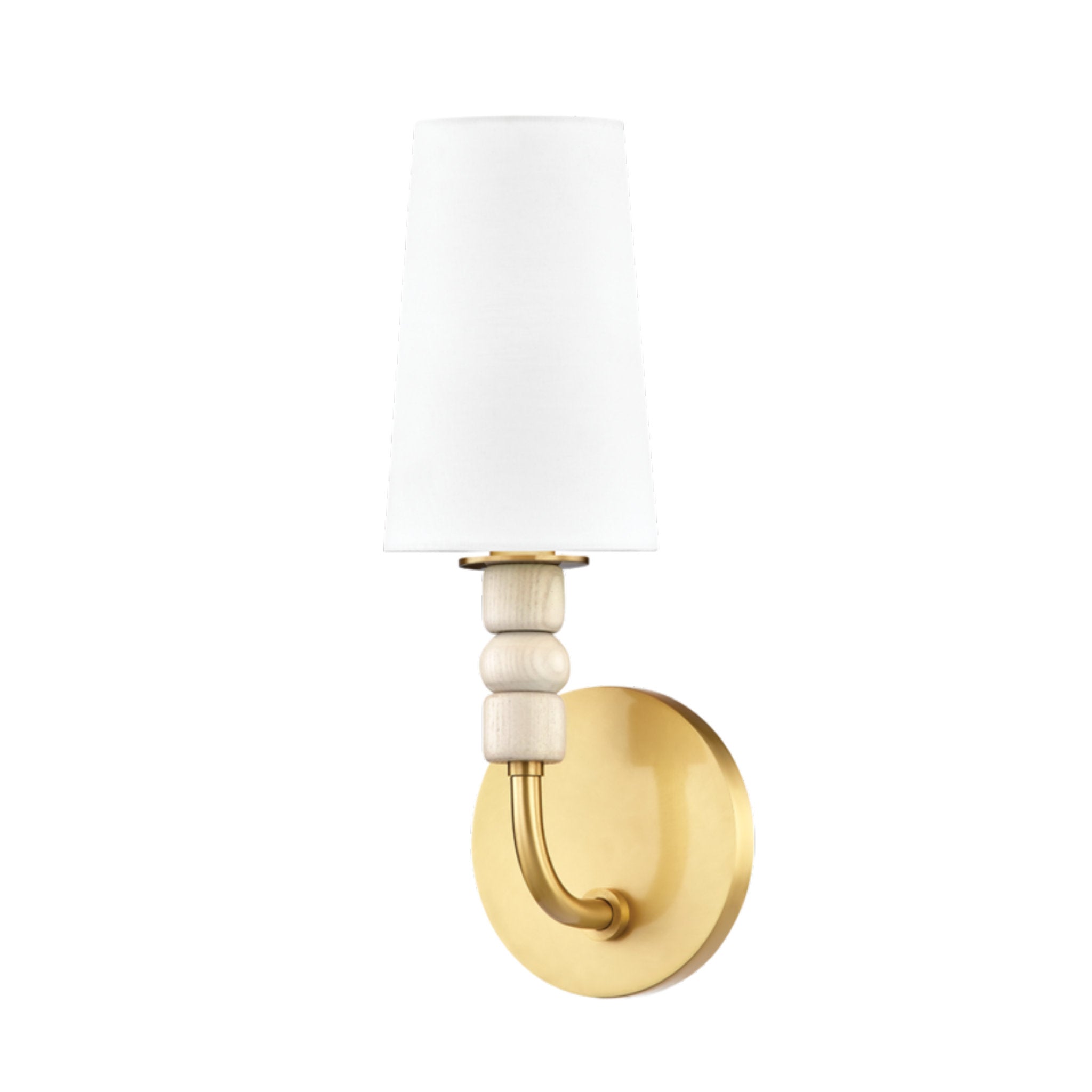 Casey 1-Light Wall Sconce in Aged Brass