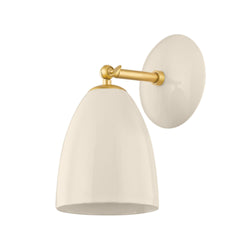 Kirsten 1 Light Wall Sconce in Aged Brass