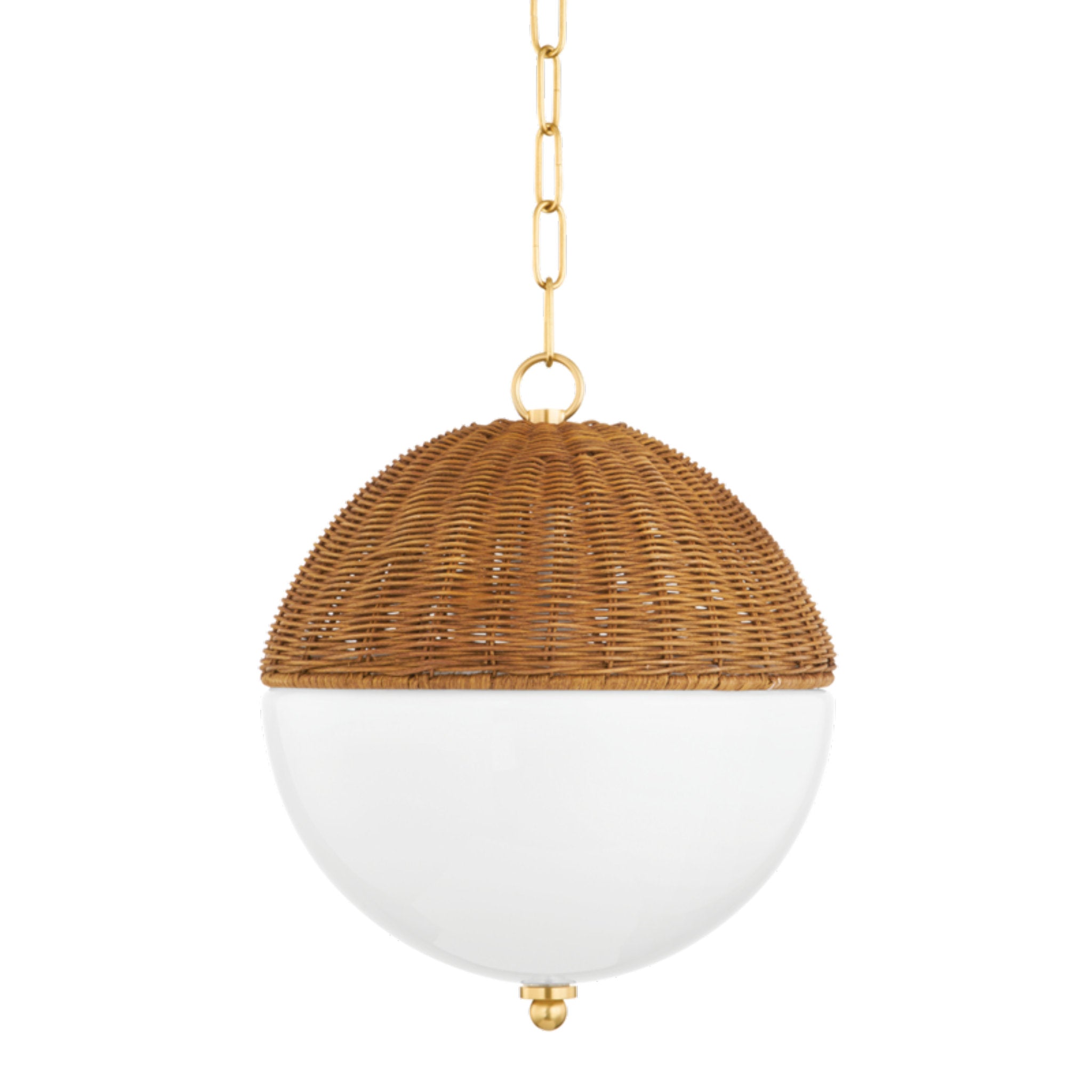 Summer 1-Light Pendant in Aged Brass 12W x 14H