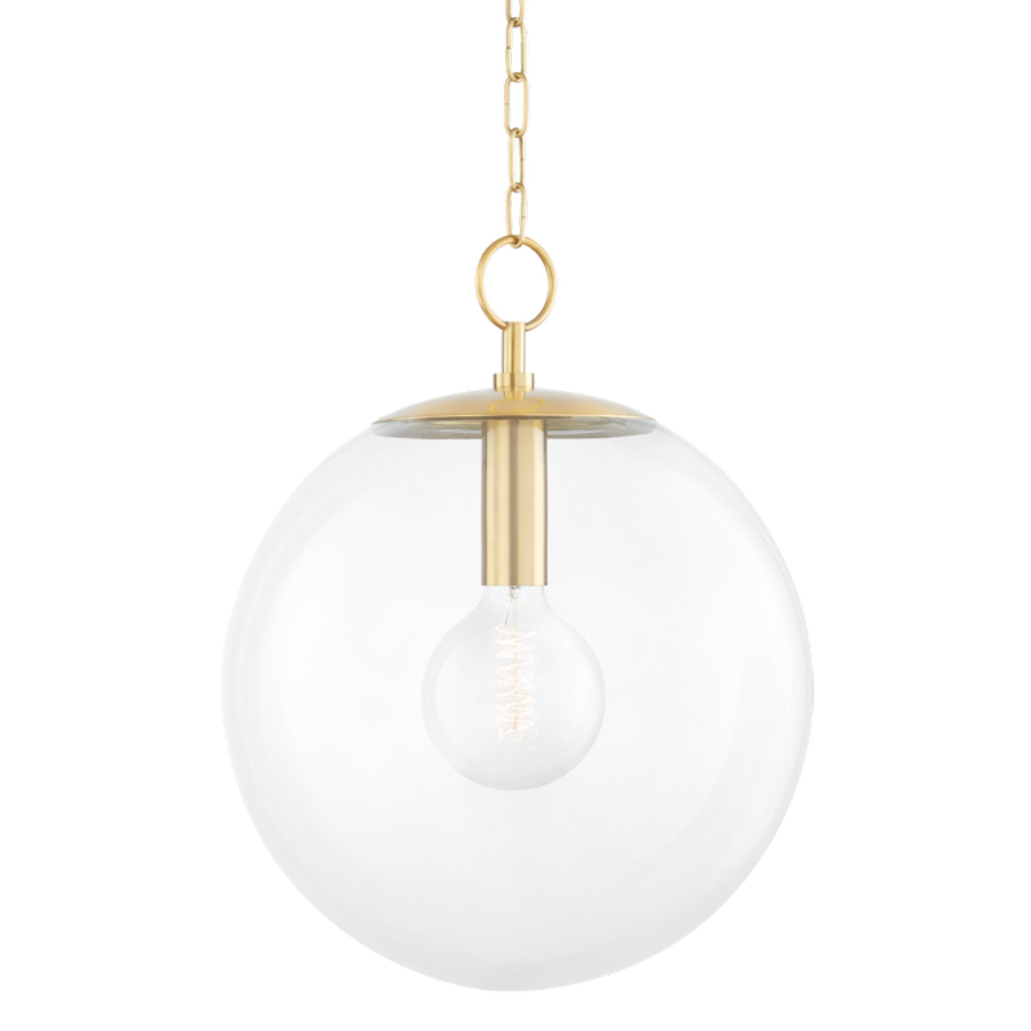 Juliana 1-Light Pendant in Aged Brass 15.75W x 20.25H