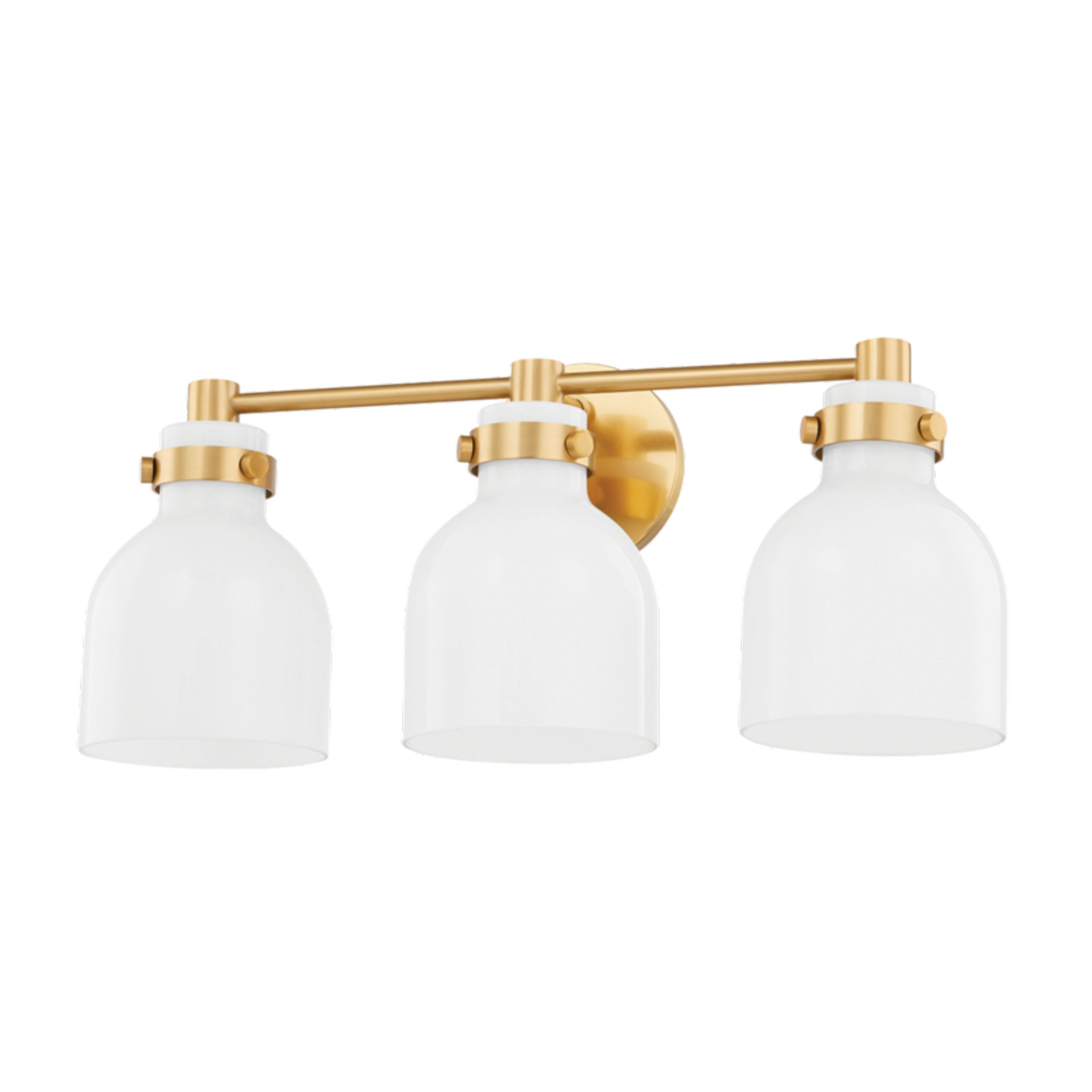 Elli 3-Light Bath and Vanity in  Aged Brass 12.5L x 21W x 9H