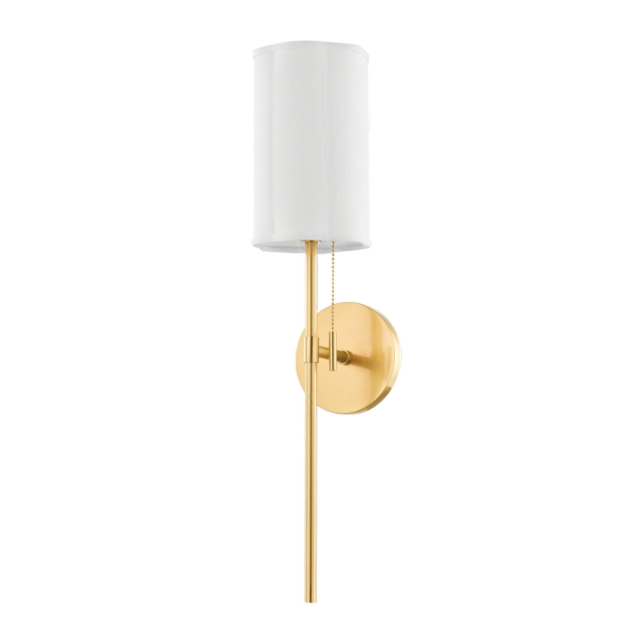 Fawn 1-Light Wall Sconce in  Aged Brass 5.25L x 4.75W x 22.25H
