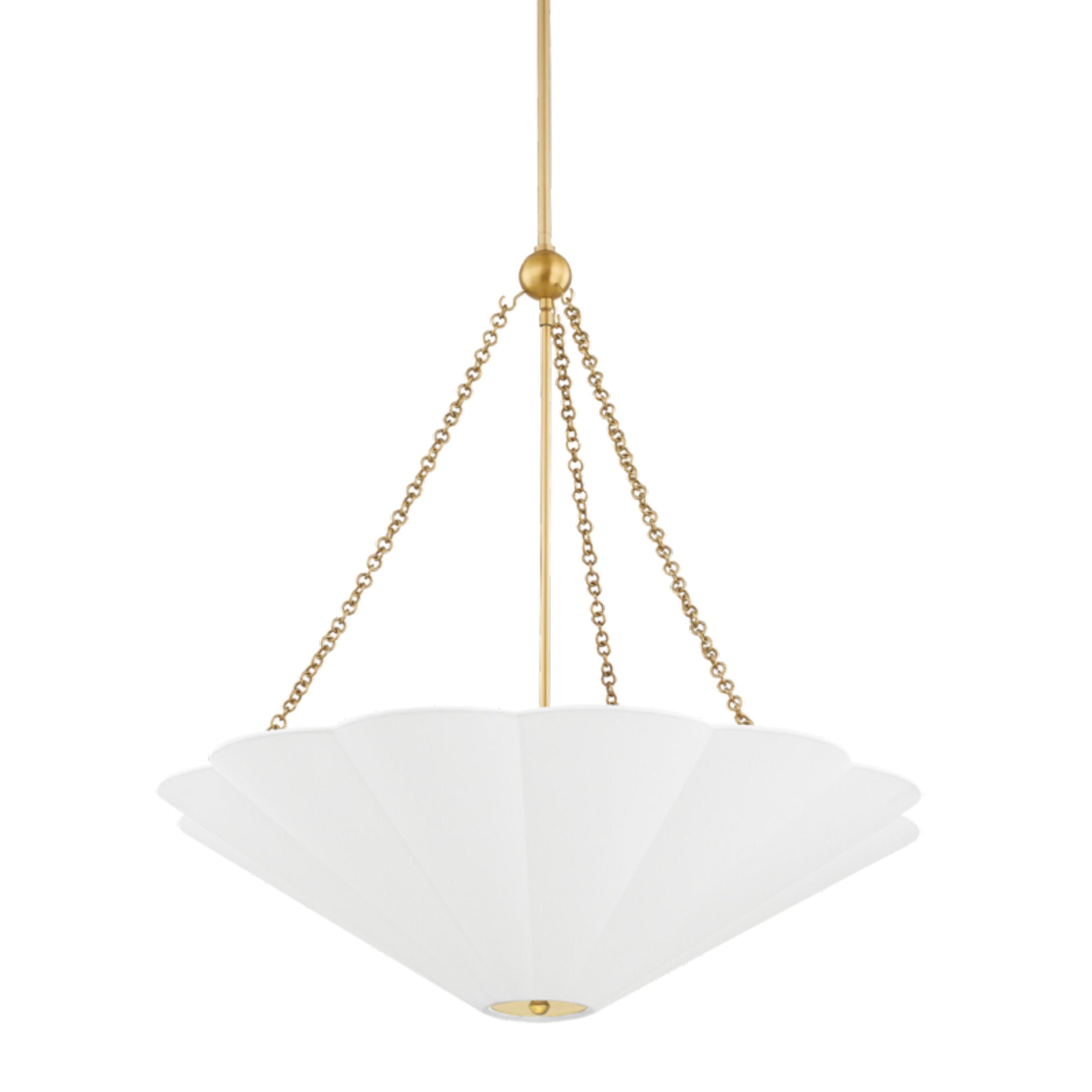 Alana 3-Light Pendant in  Aged Brass 11L x 26W x 28H