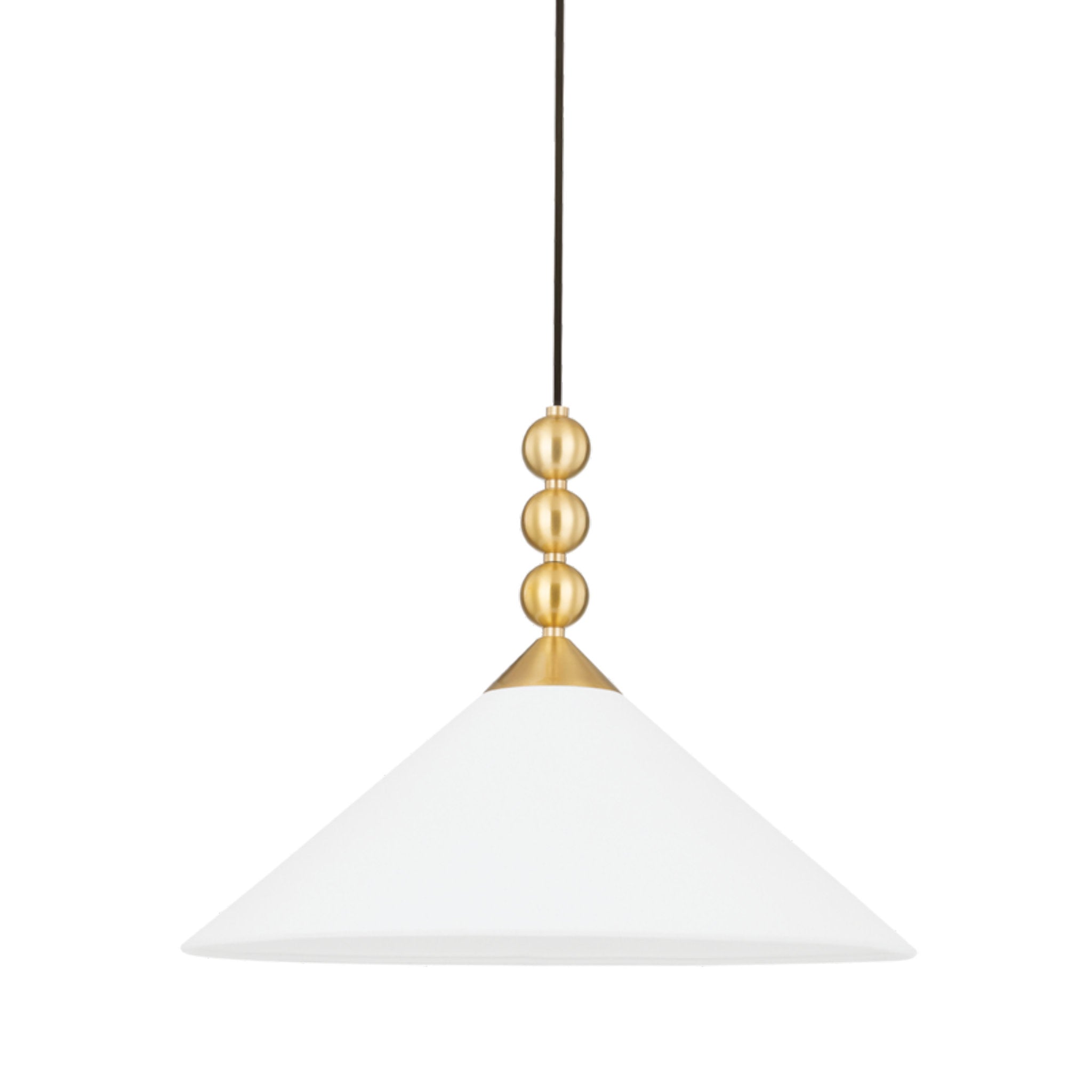 Sang 1 Light Pendant in Aged Brass by Dabito