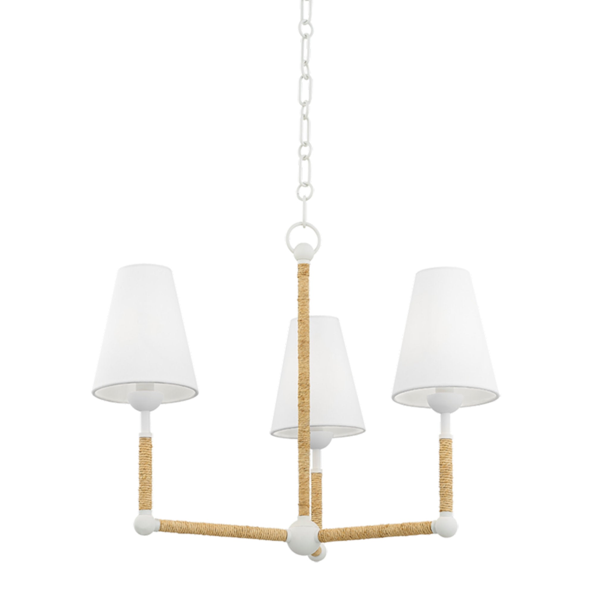 Mariana 3-Light Chandelier in  Textured White by  MEGAN MOLTEN 6.25L x 24W x 19.25H