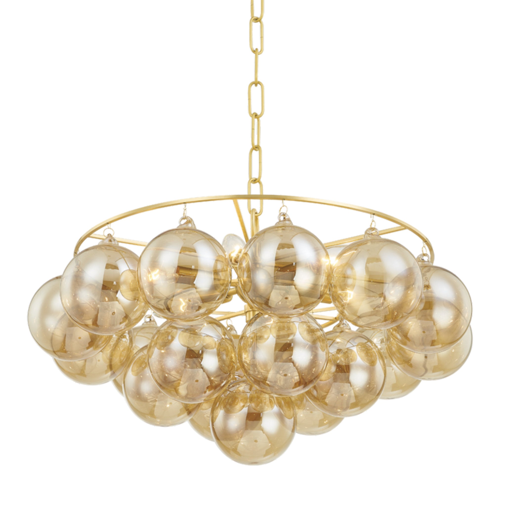 Mimi 6-Light Chandelier in  Aged Brass by  MEGAN MOLTEN 28L x 22.5W x 13H