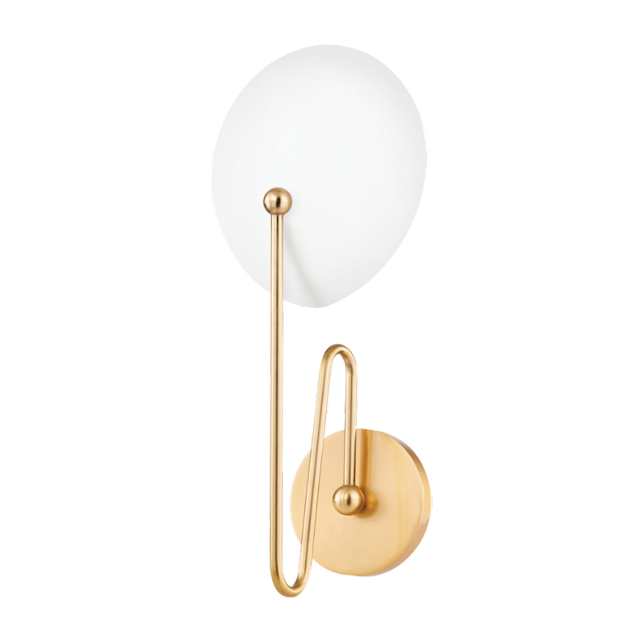 Hattie 1-Light Wall Sconce in Aged Brass by Tali Roth 8W x 17H