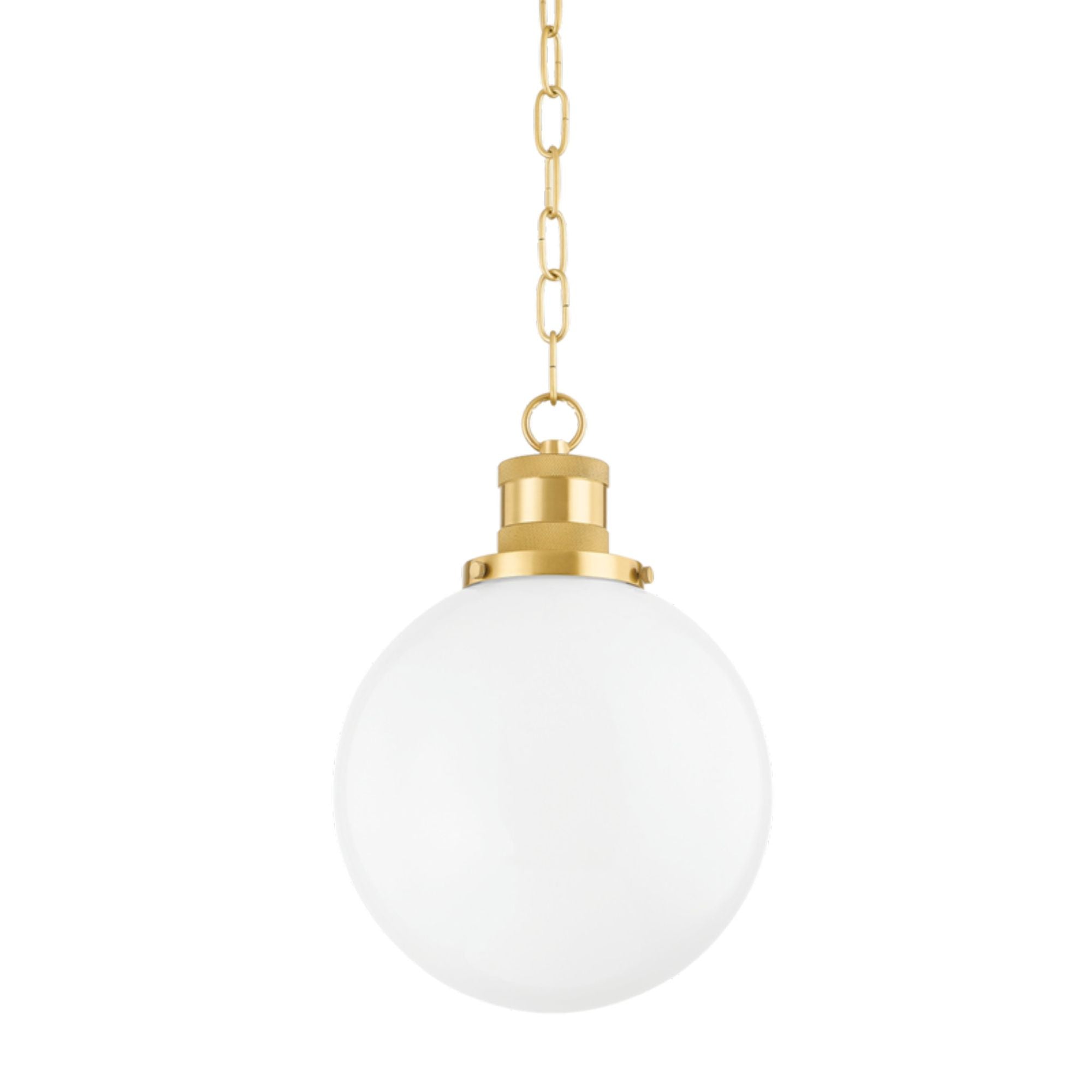 Beverly 1-Light Pendant in Aged Brass by Zio & Sons