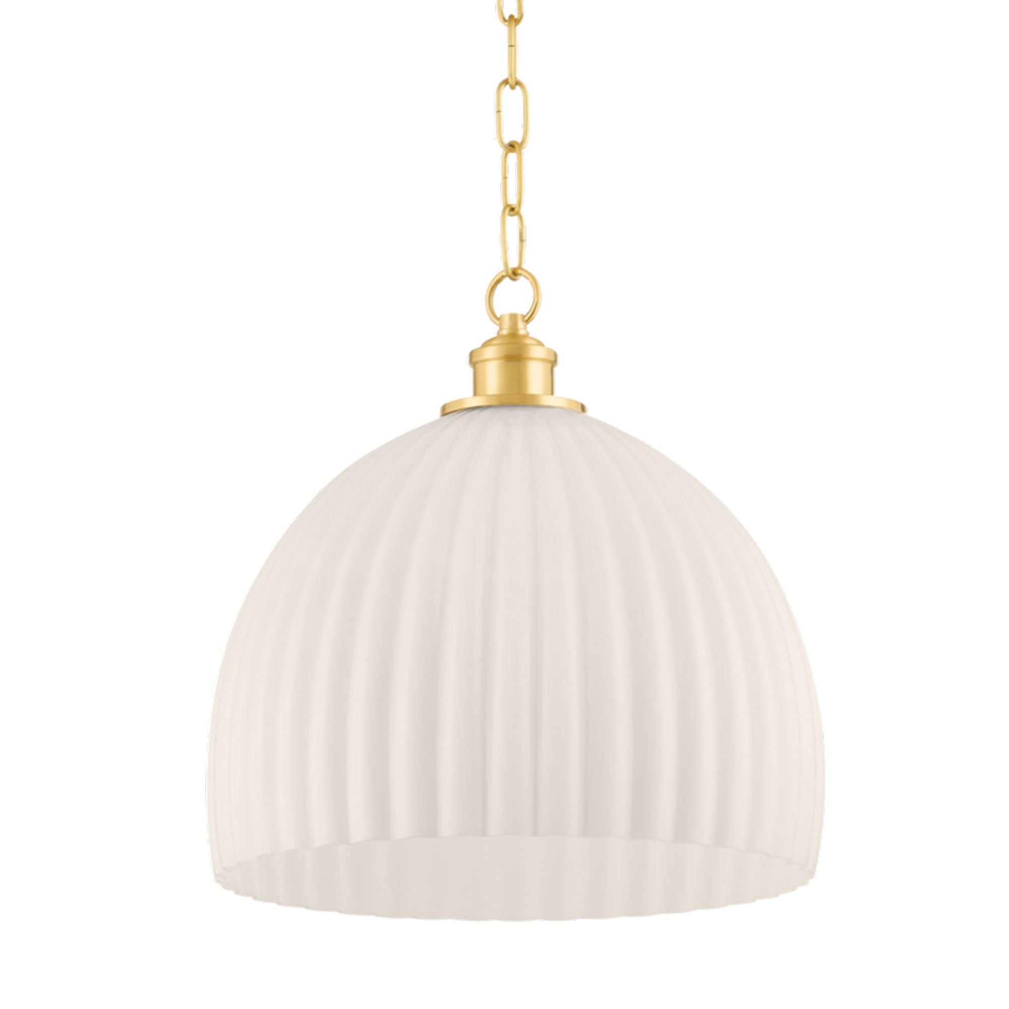Hillary 1-Light Pendant in Aged Brass by Zio & Sons