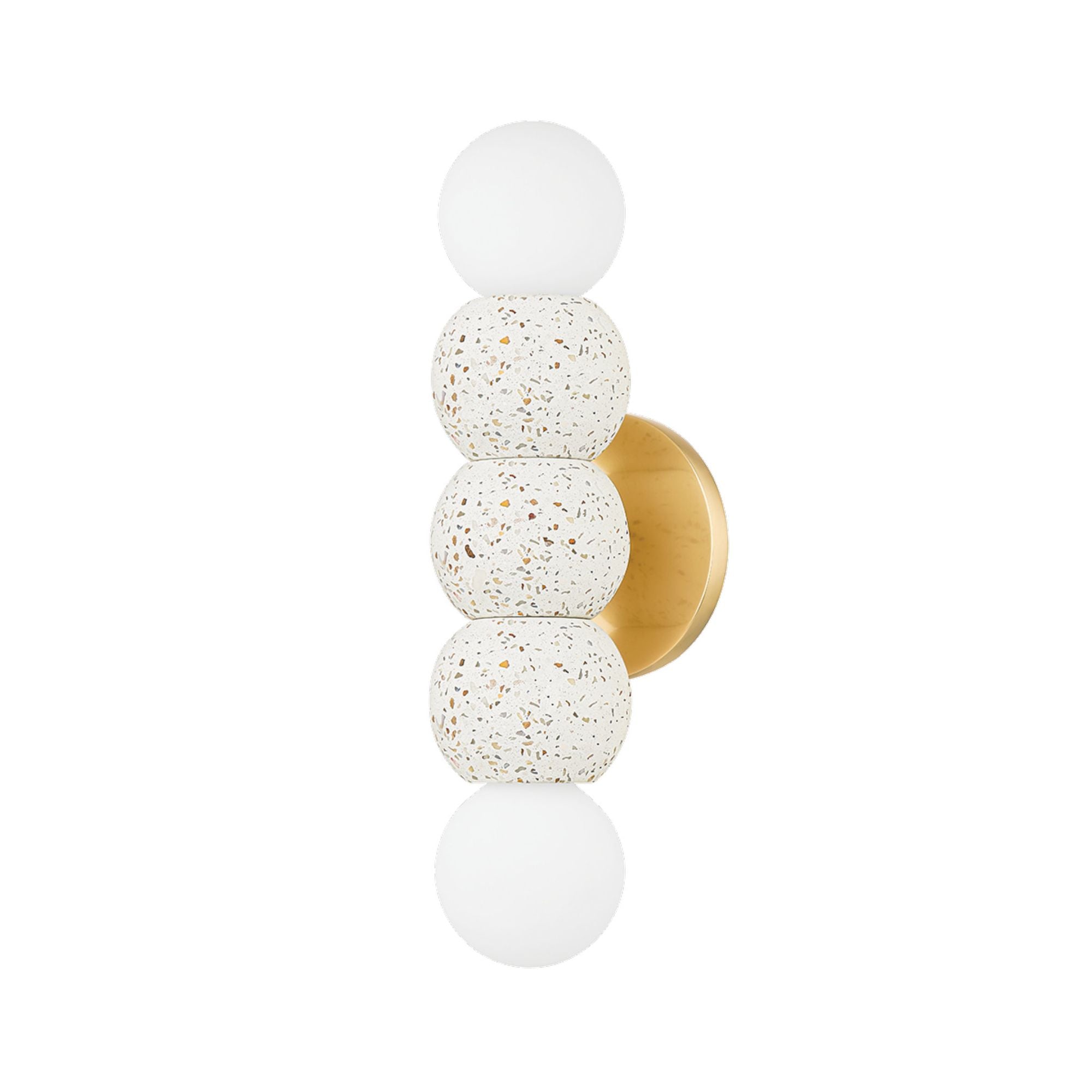 PAOLA 2-Light Wall Sconce in  Aged Brass 4.75L x 4.75W x 14.25H