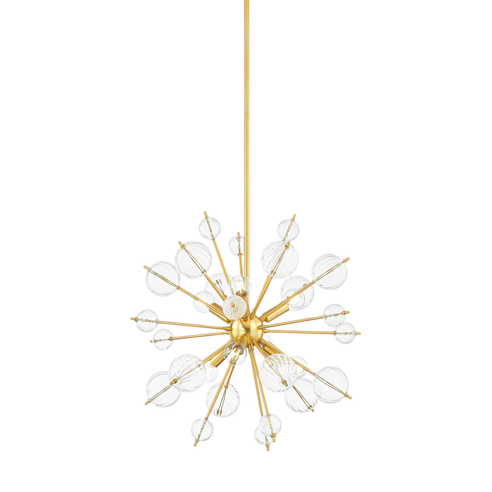 LINNEA 6-Light Chandelier in  Aged Brass 28L x 22W x 20H