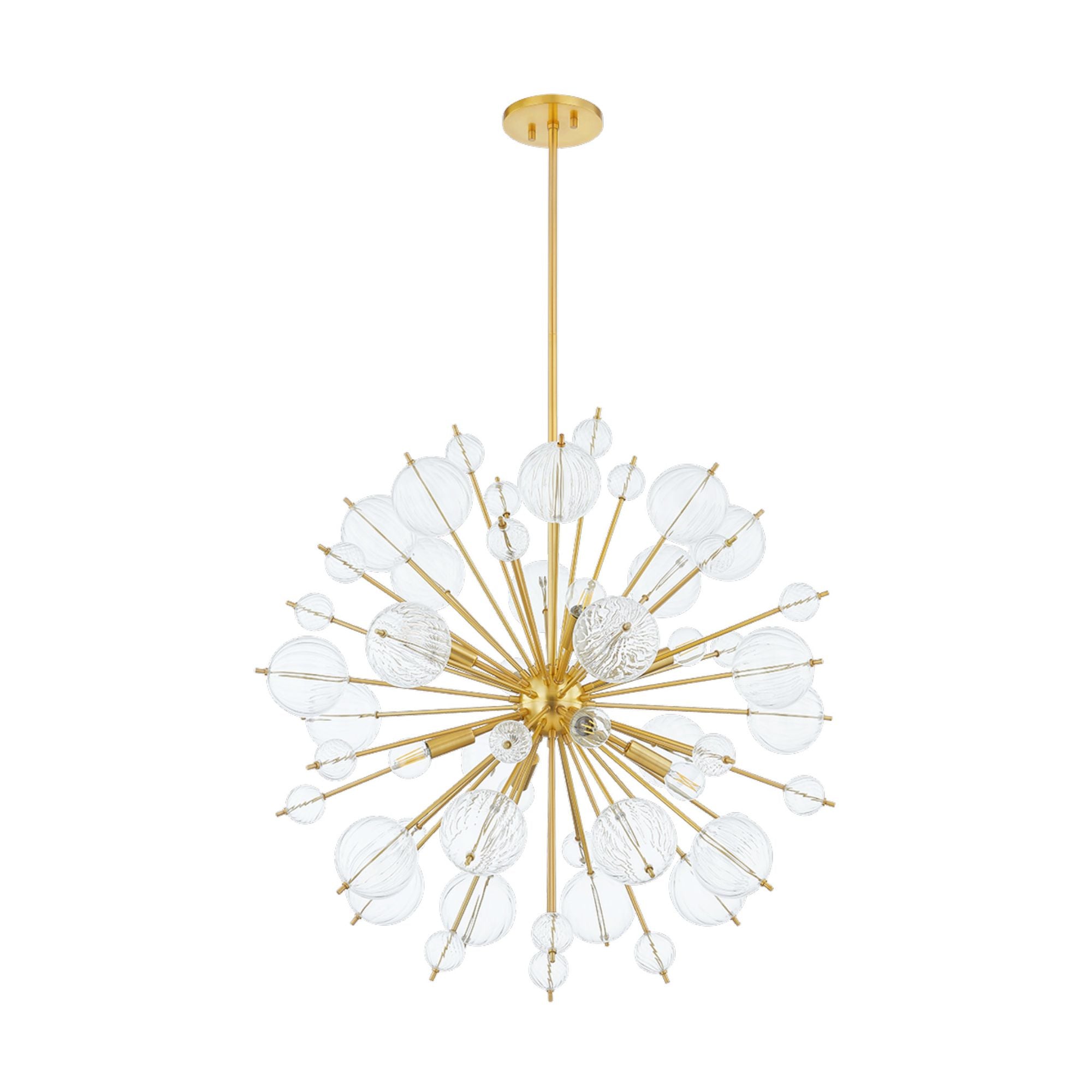 LINNEA 8-Light Chandelier in  Aged Brass 11L x 30W x 27.5H