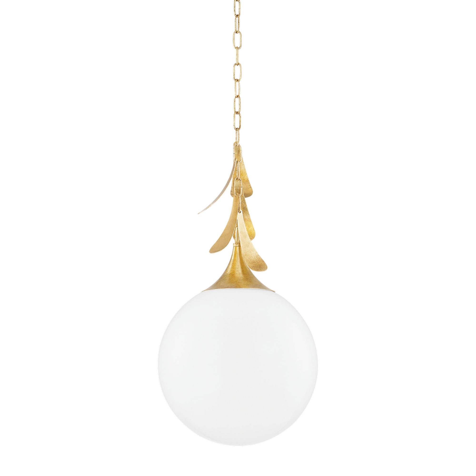 VICTORIA 1-Light Pendant in  Vintage Gold Leaf by  Home Ec. 28L x 13.75W x 18.75H