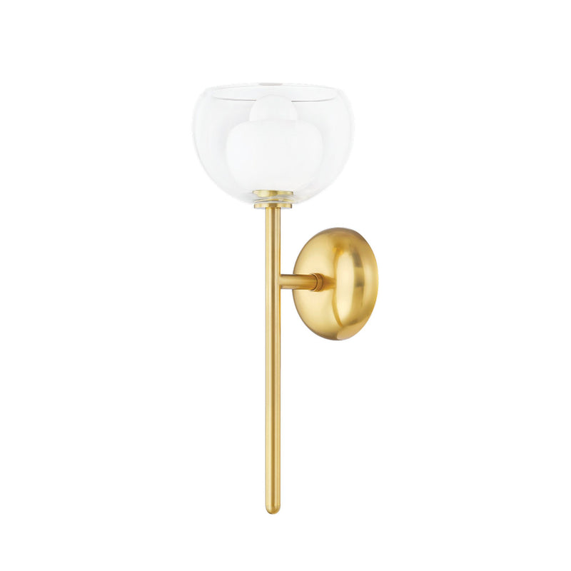 Cortney 1 Light Wall Sconce in Aged Brass by Natalie Papier