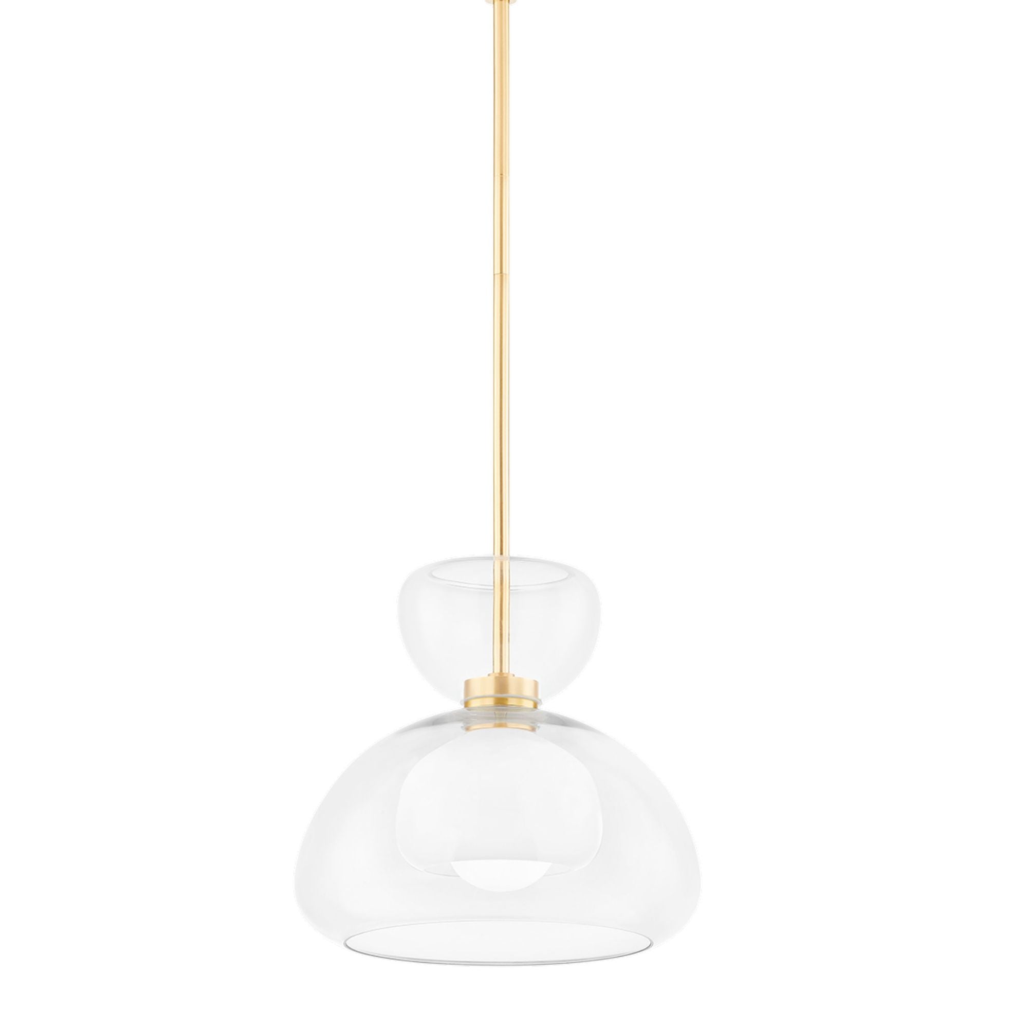 CORTNEY 1-Light Pendant in  Aged Brass by  Home Ec. 7.75L x 11.75W x 11H
