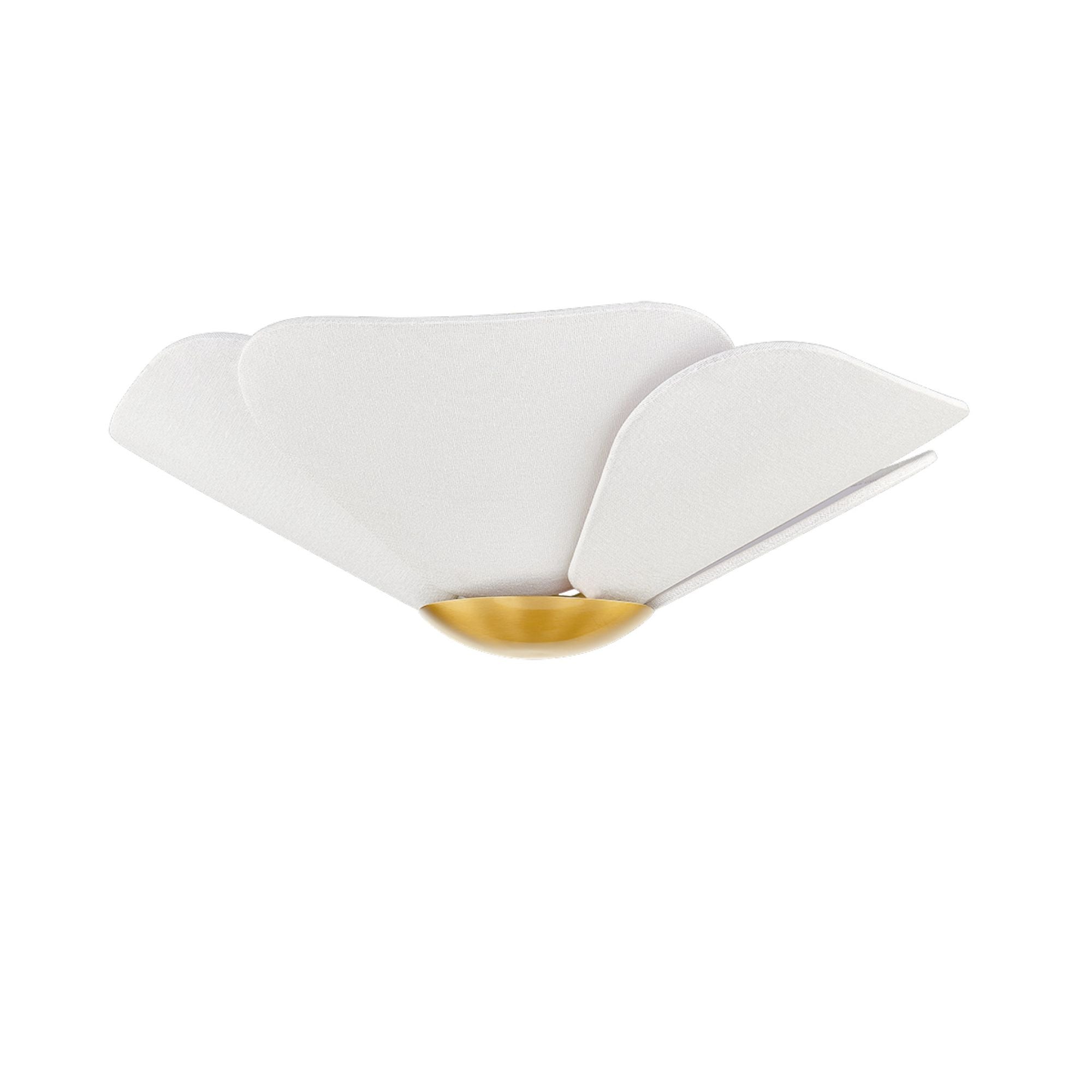 MADELINE 1-Light Flush Mount in  Aged Brass by  Home Ec. 14L x 18W x 7.75H