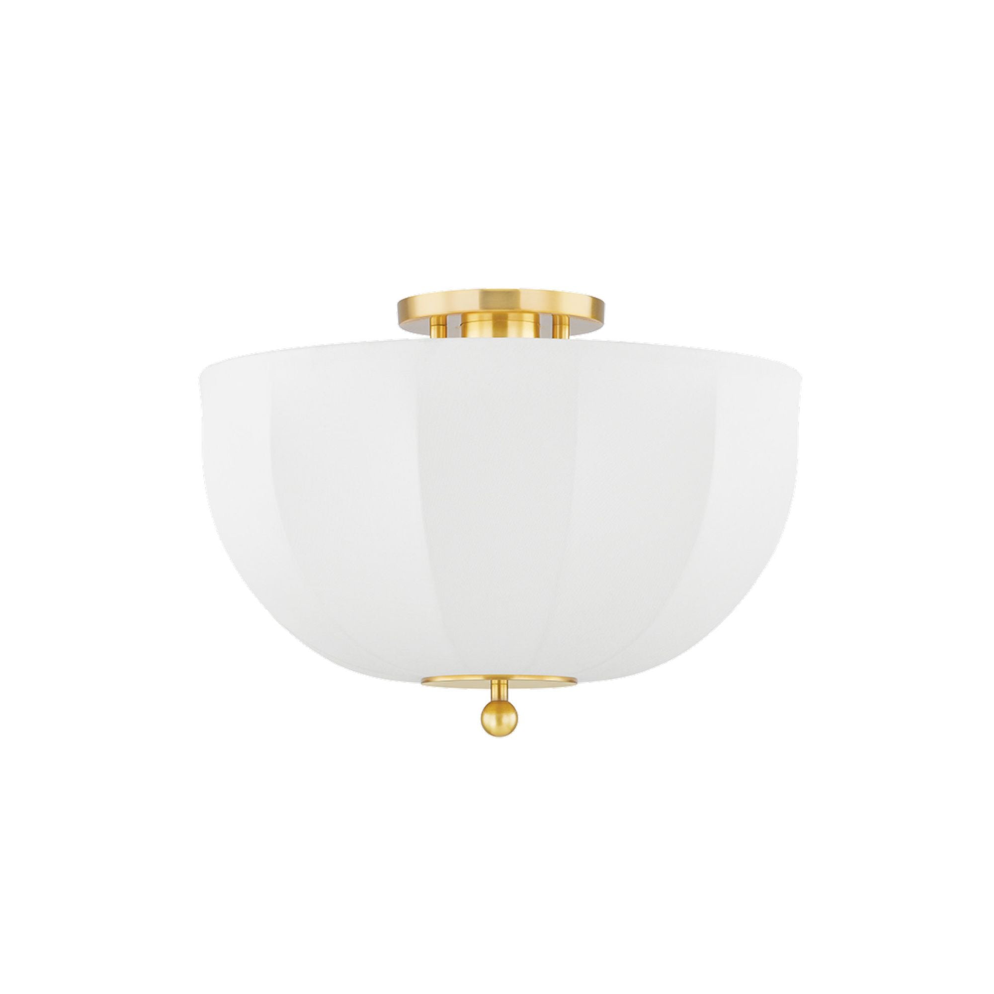 MESHELLE 1-Light Flush Mount in  Aged Brass by  Home Ec. 30.25L x 13.5W x 9.25H
