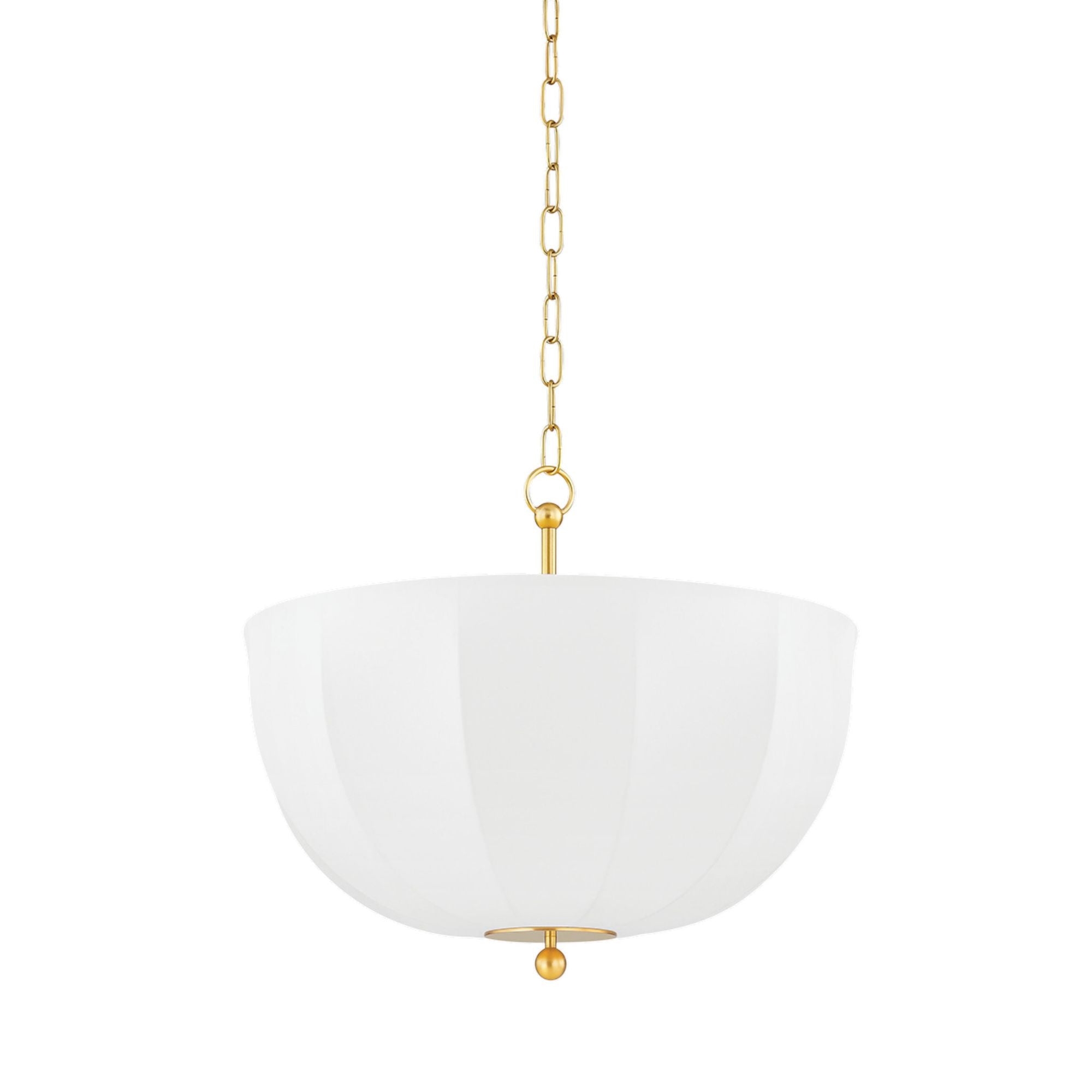 MESHELLE 1-Light Pendant in  Aged Brass by  Home Ec. 13.75L x 20.25W x 17H