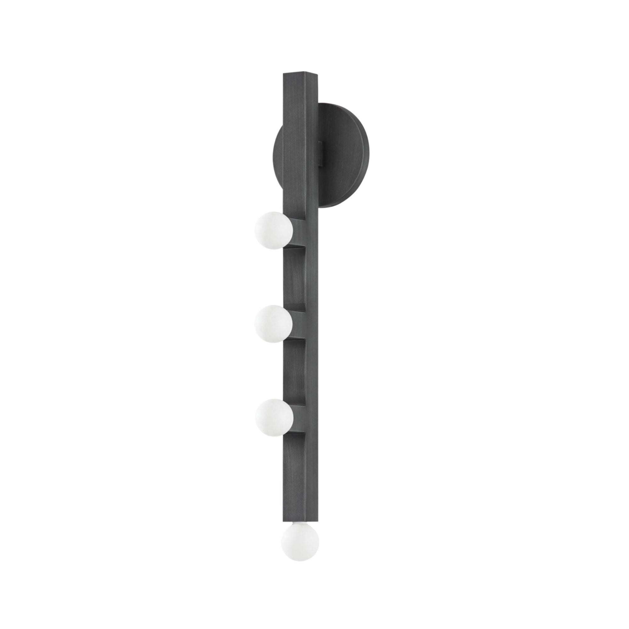 Sutter 4-Light Wall Sconce in Graphite by The Lifestyled Co 4.75W x 21.5H