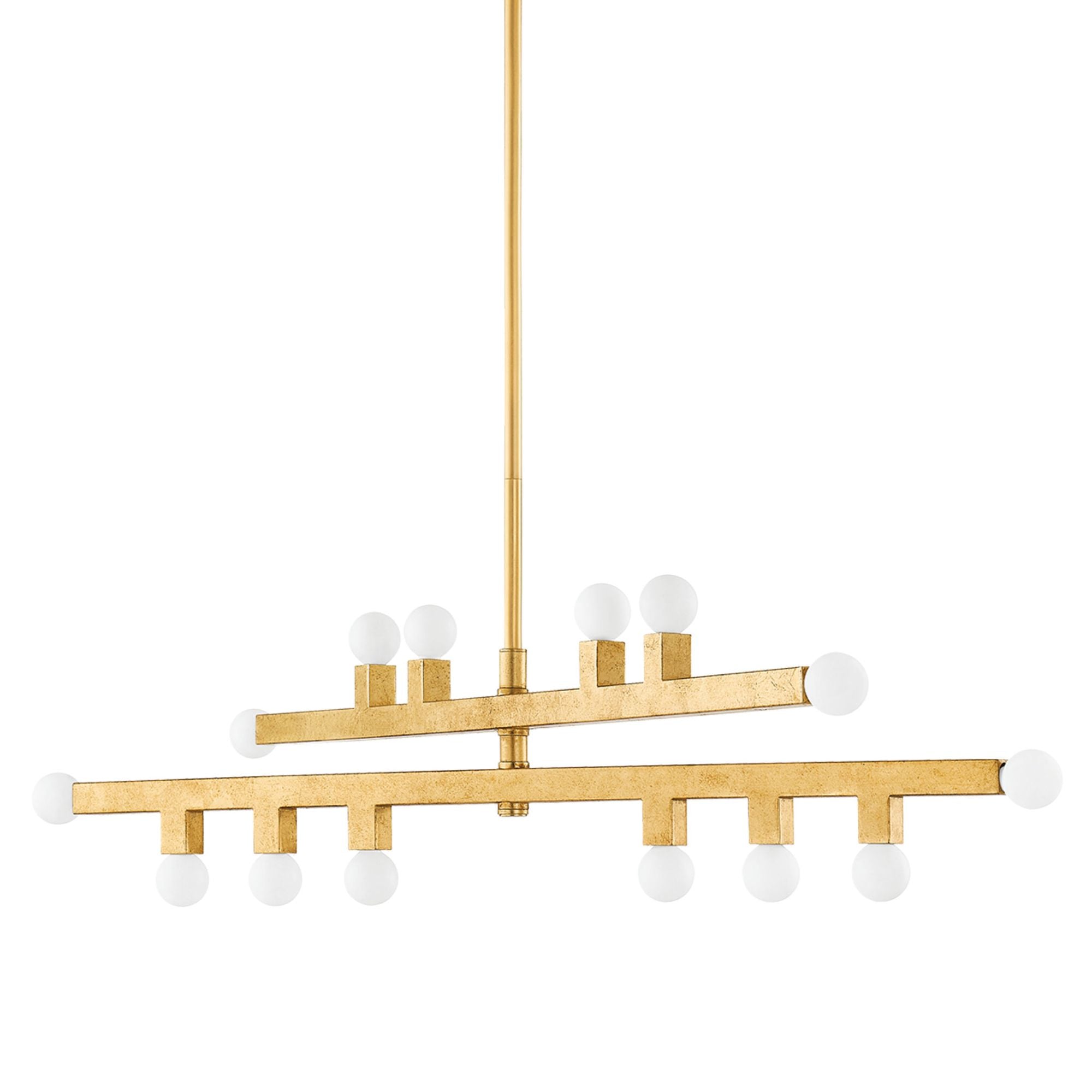 Sutter 14-Light Chandelier in Vintage Gold Leaf by The Lifestyled Co