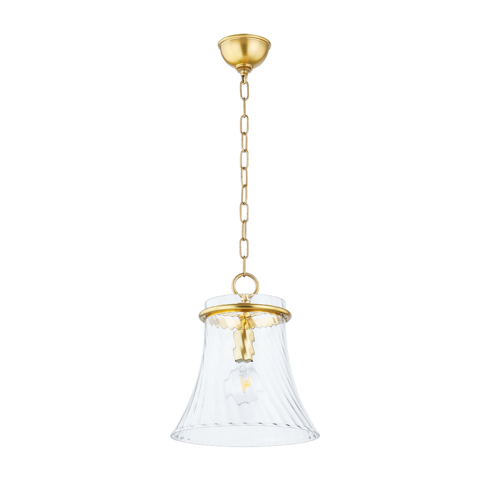 CANTANA 1-Light Pendant in  Aged Brass 4.75L x 12.75W x 14.5H