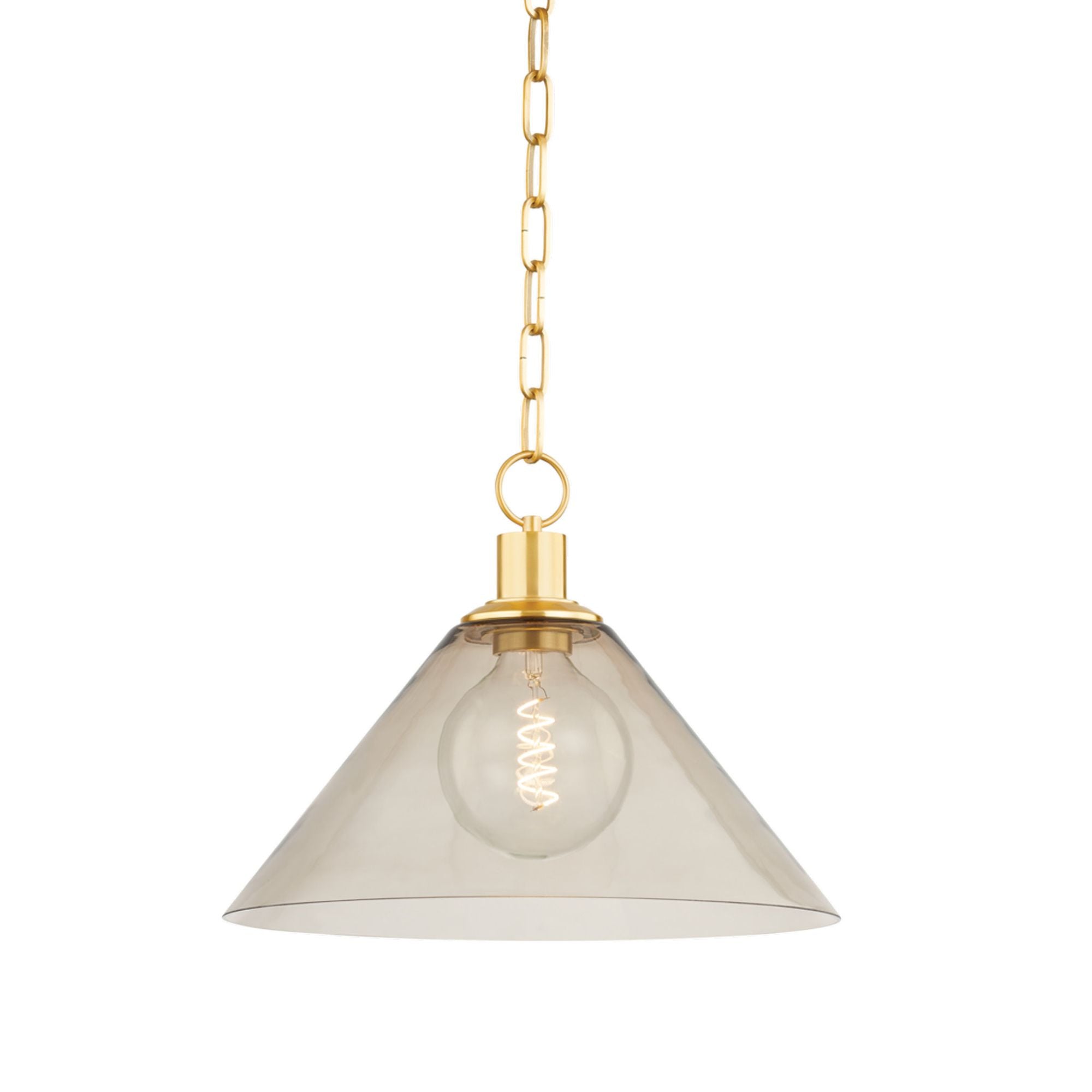Anniebee 1-Light Pendant in Aged Brass by The Lifestyled Co