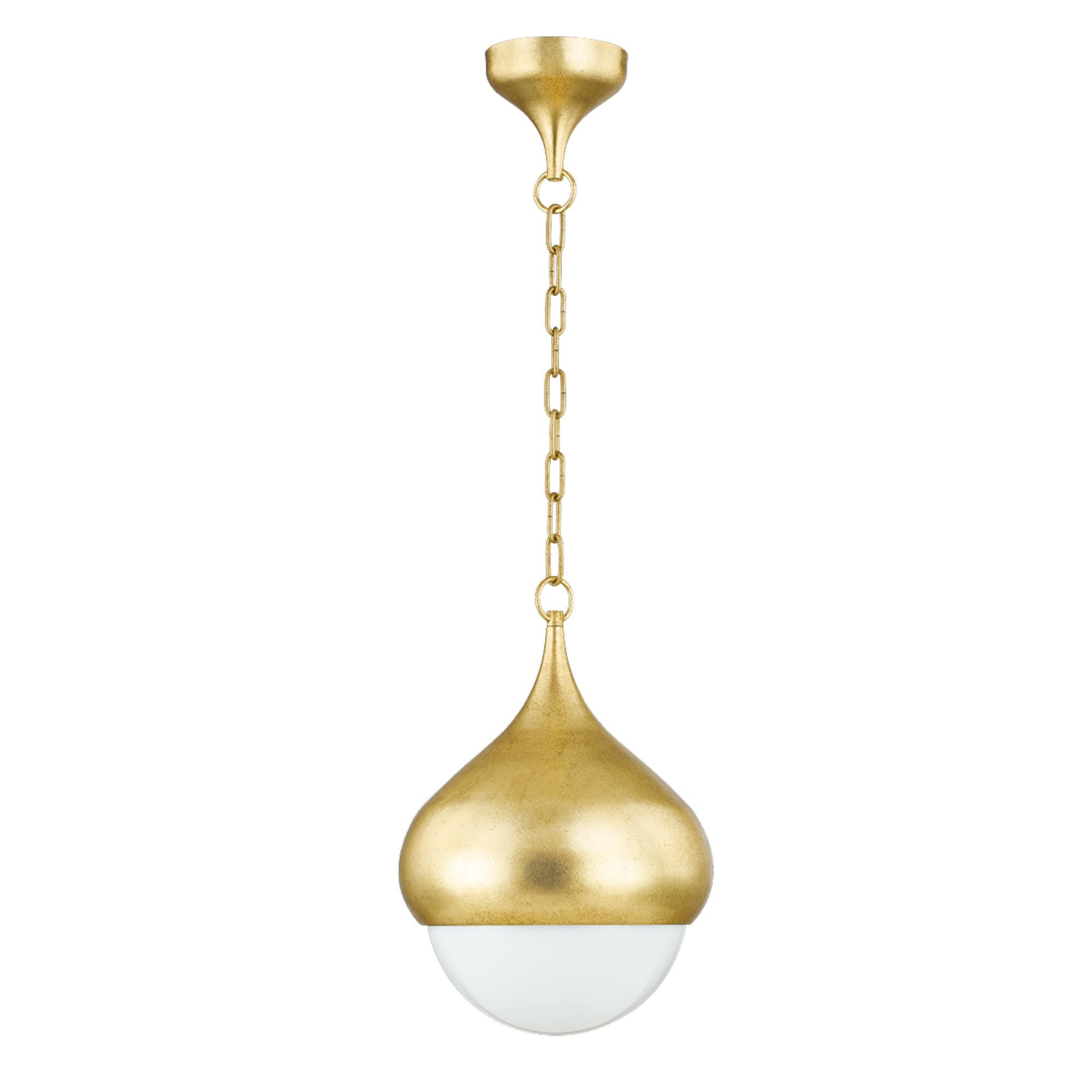 Luciel 1-Light Pendant in Vintage Gold Leaf 11.75W x 17H
