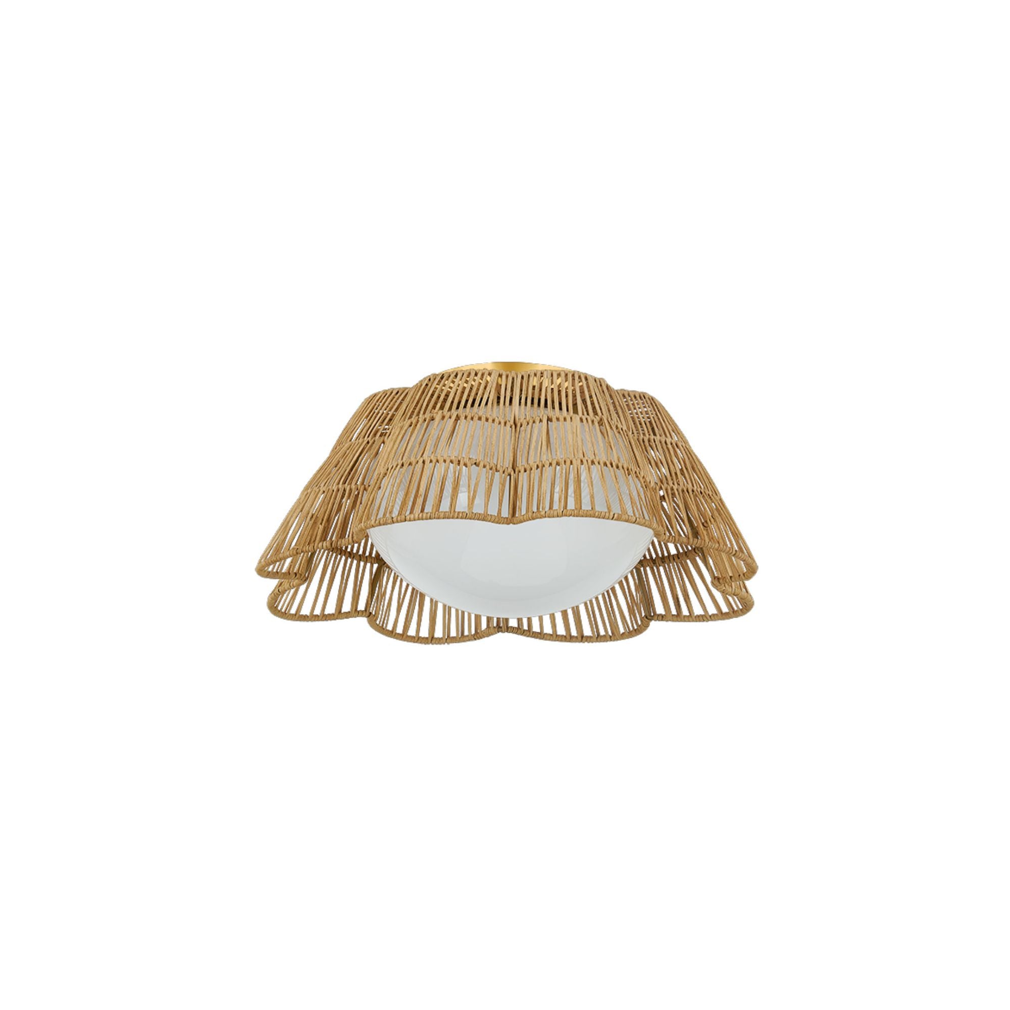 Rosa 1-Light Flush Mount in Aged Brass 18W x 8H