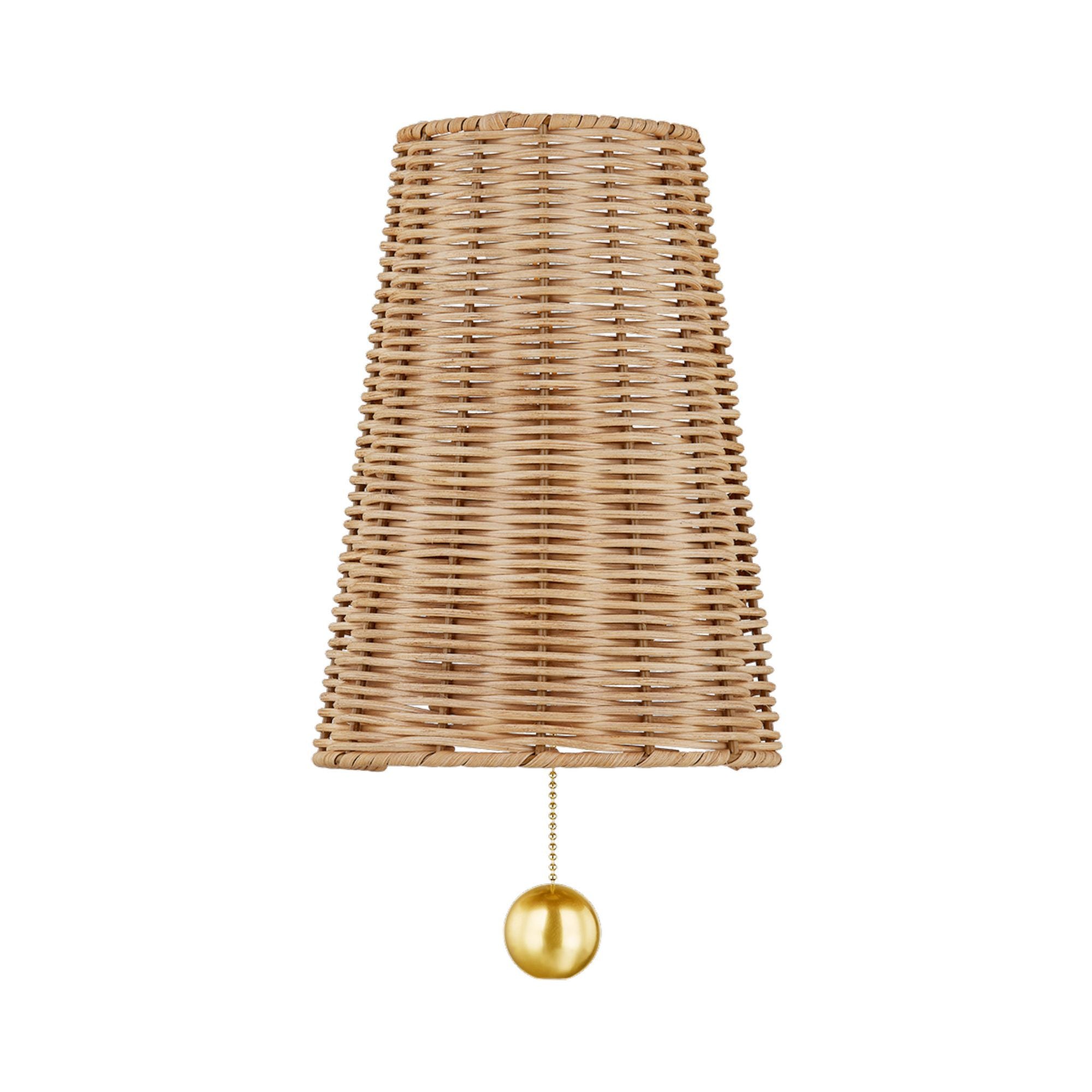 Naida 1-Light Wall Sconce in Aged Brass 7.5W x 14H