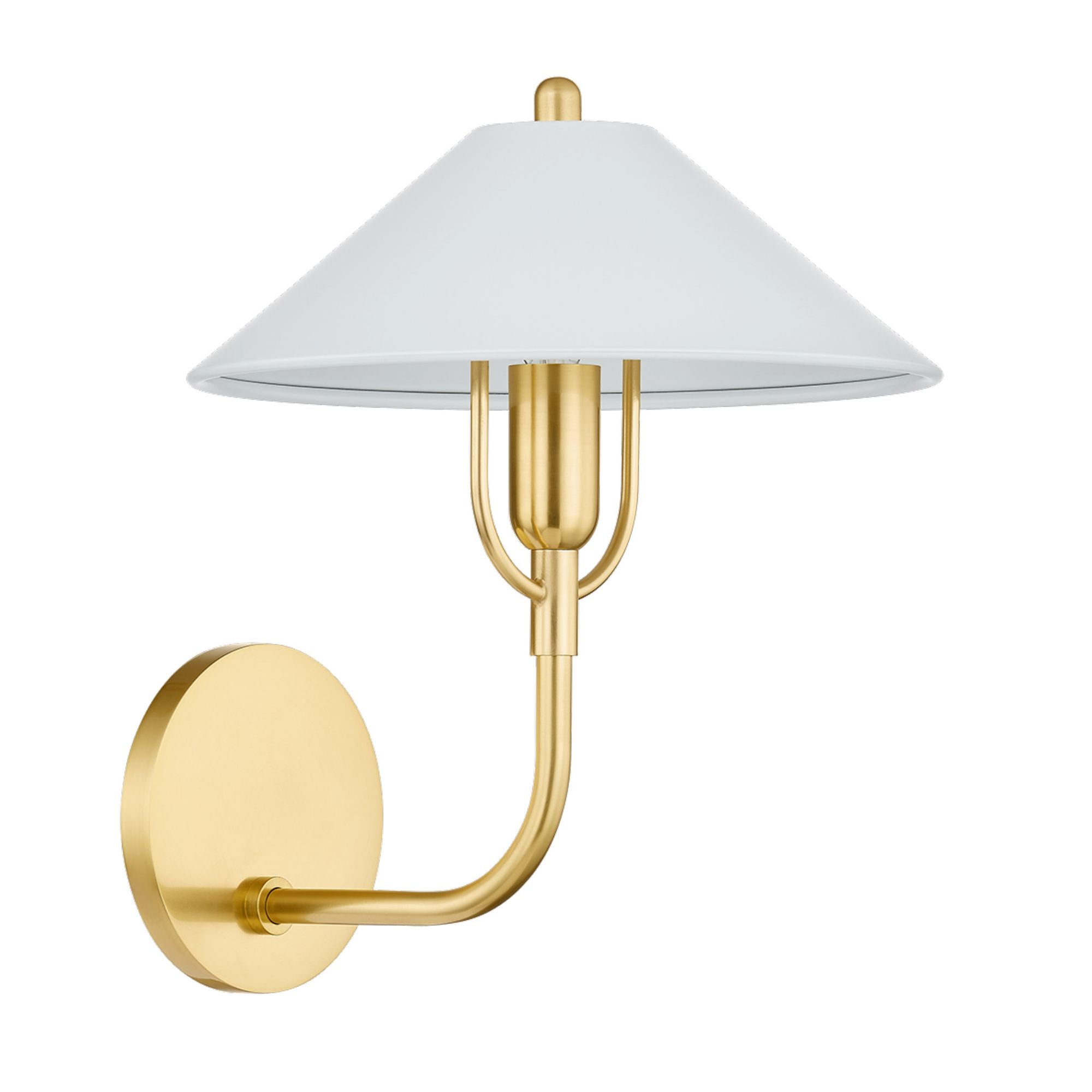 Mariel 1-Light Wall Sconce in Aged Brass 9.75W x 12H (Soft White)