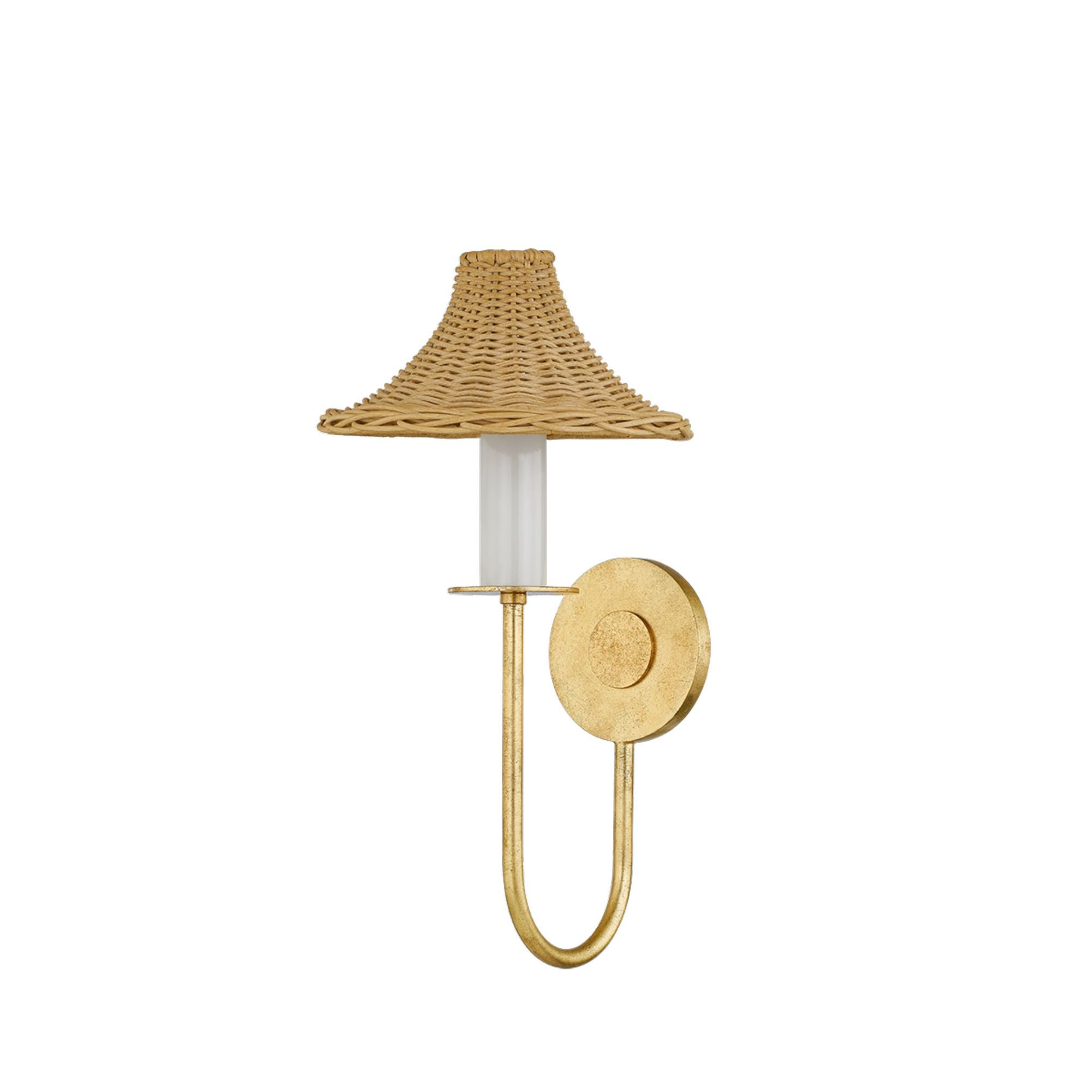 Twila 1-Light Wall Sconce in Vintage Gold Leaf 8.75W x 17.25H