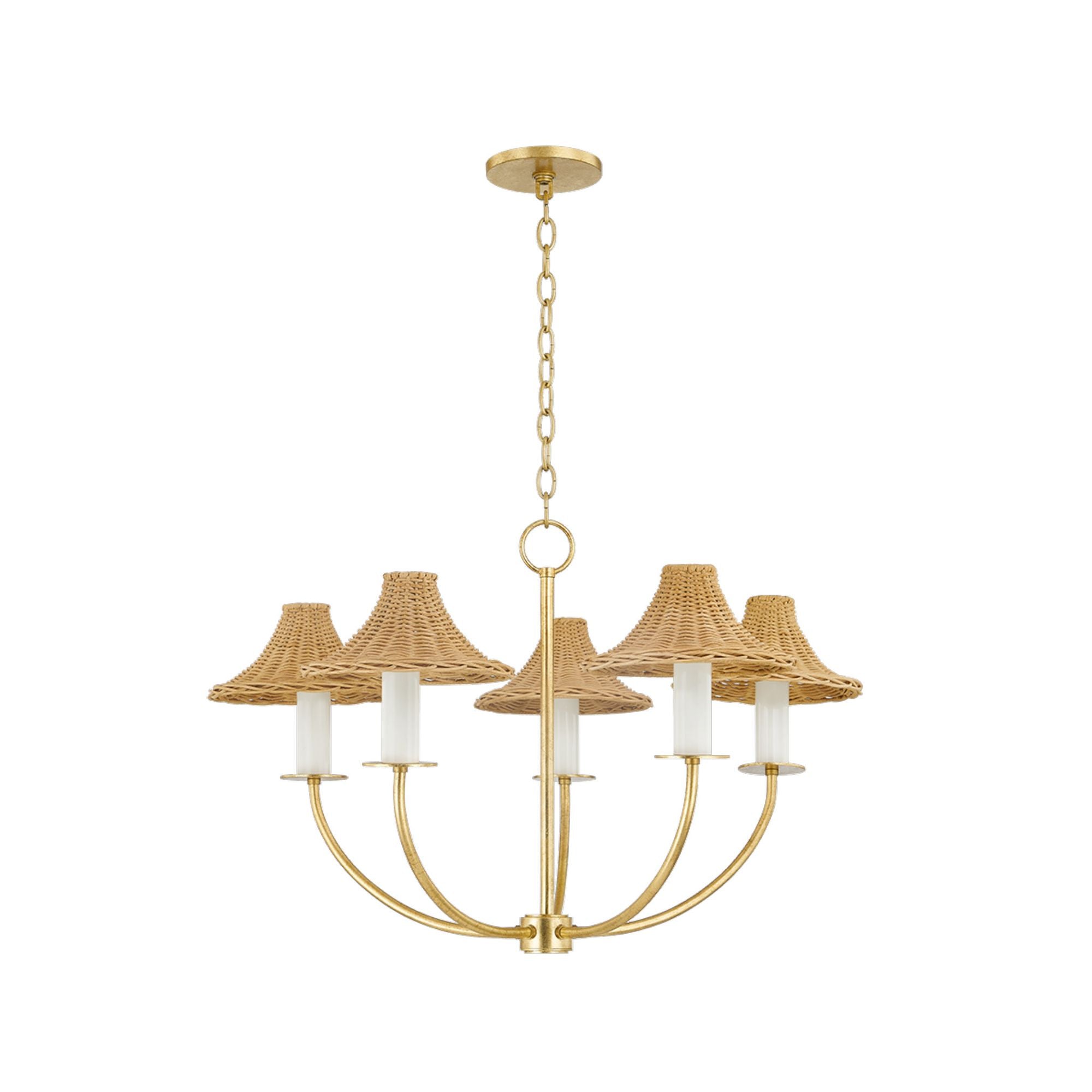 Twila 5-Light Chandelier in Vintage Gold Leaf 30.25W x 19.75H