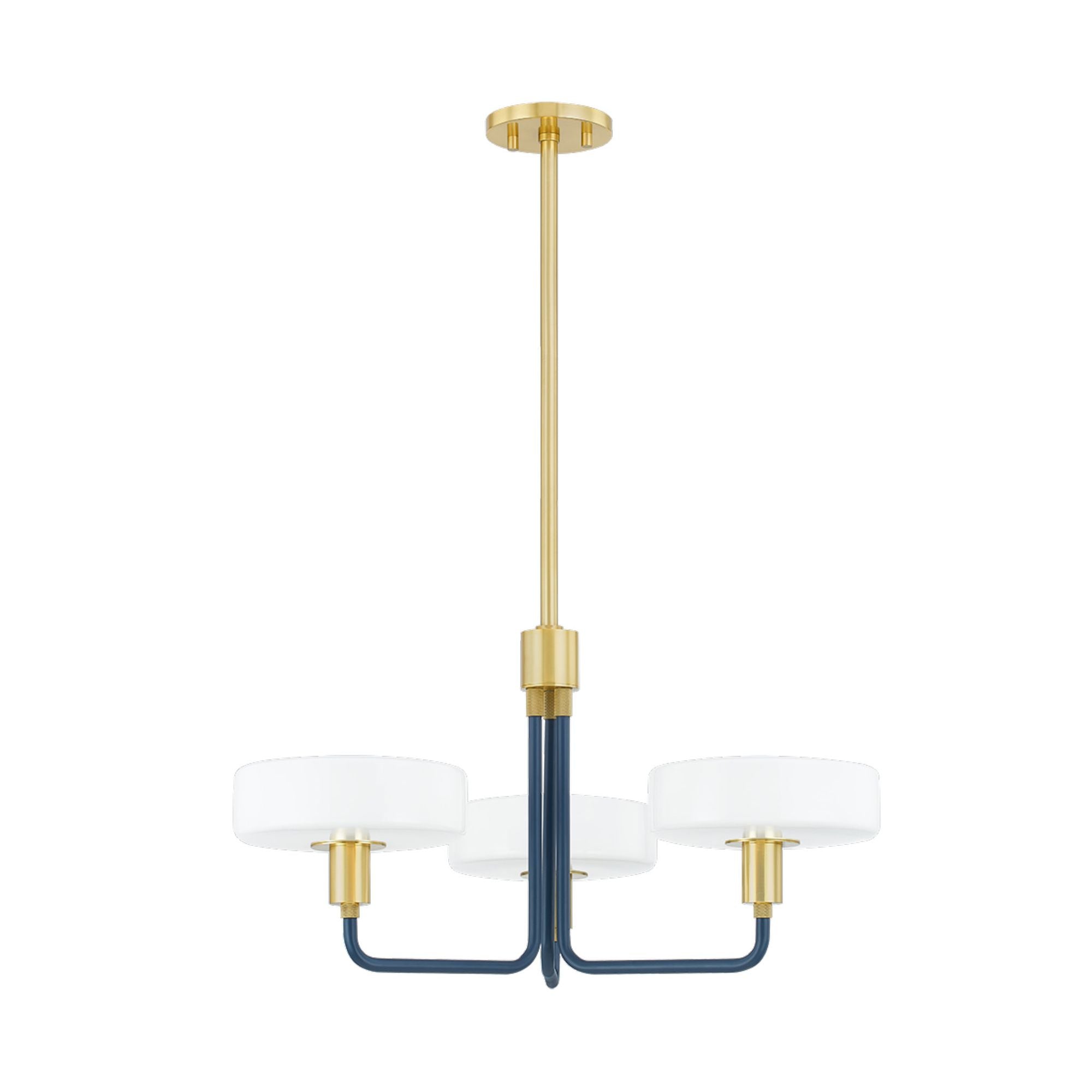 Aston 3-Light Chandelier in Aged Brass by Zoe Feldman 24.25W x 12.25H