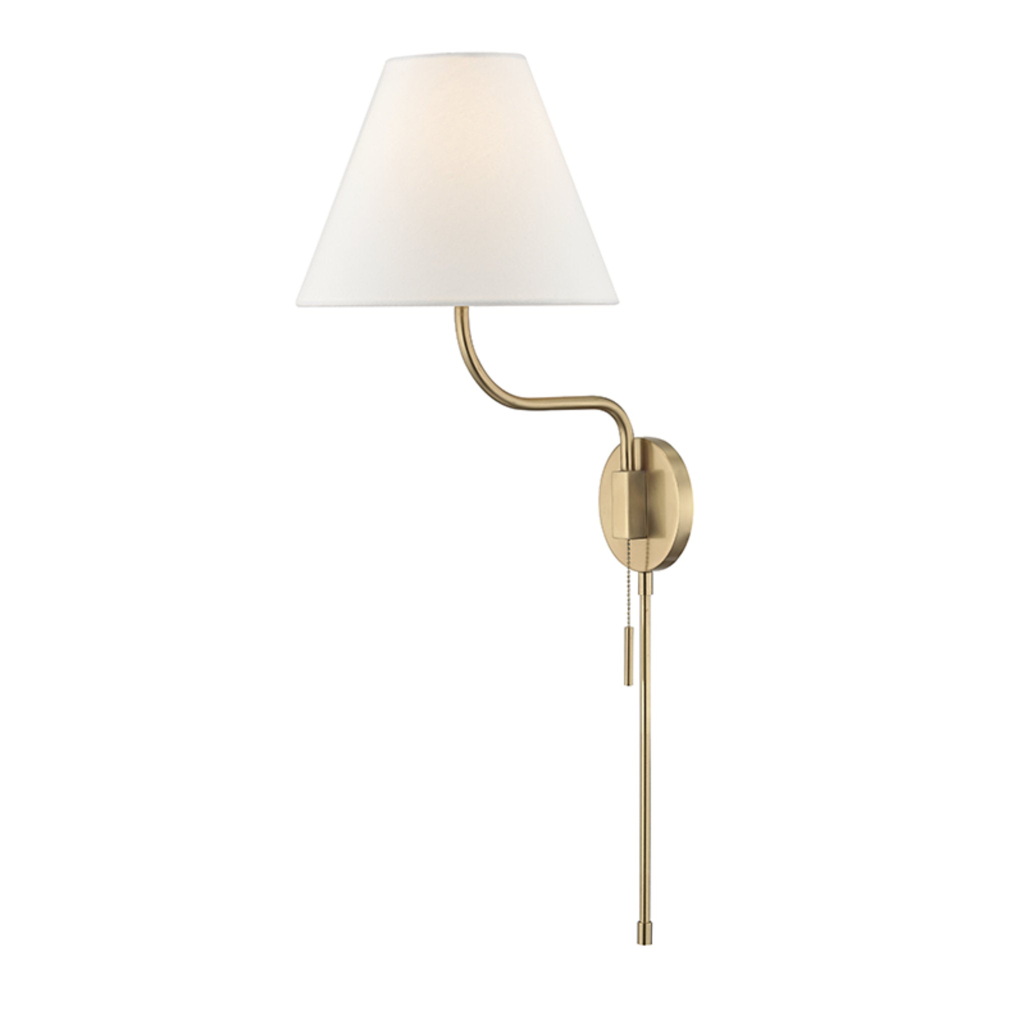 Patti 1-Light Plug-in Sconce in Aged Brass