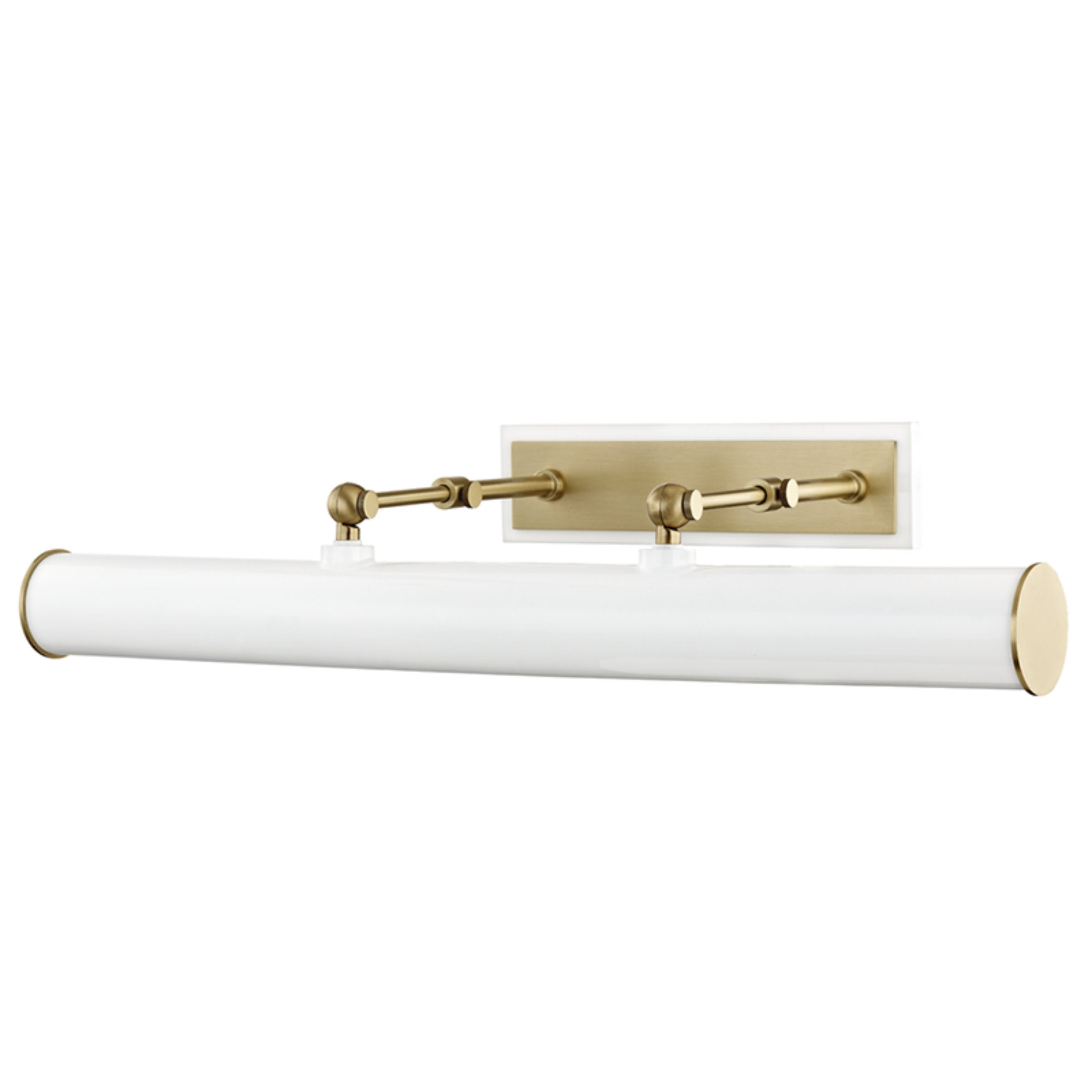 Holly 3-Light Picture Light in  Aged Brass/Soft Off White 5.5L x 24.25W x 4.75H