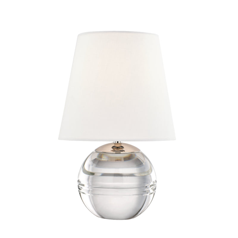Nicole 1 Light Table Lamp in Polished Nickel