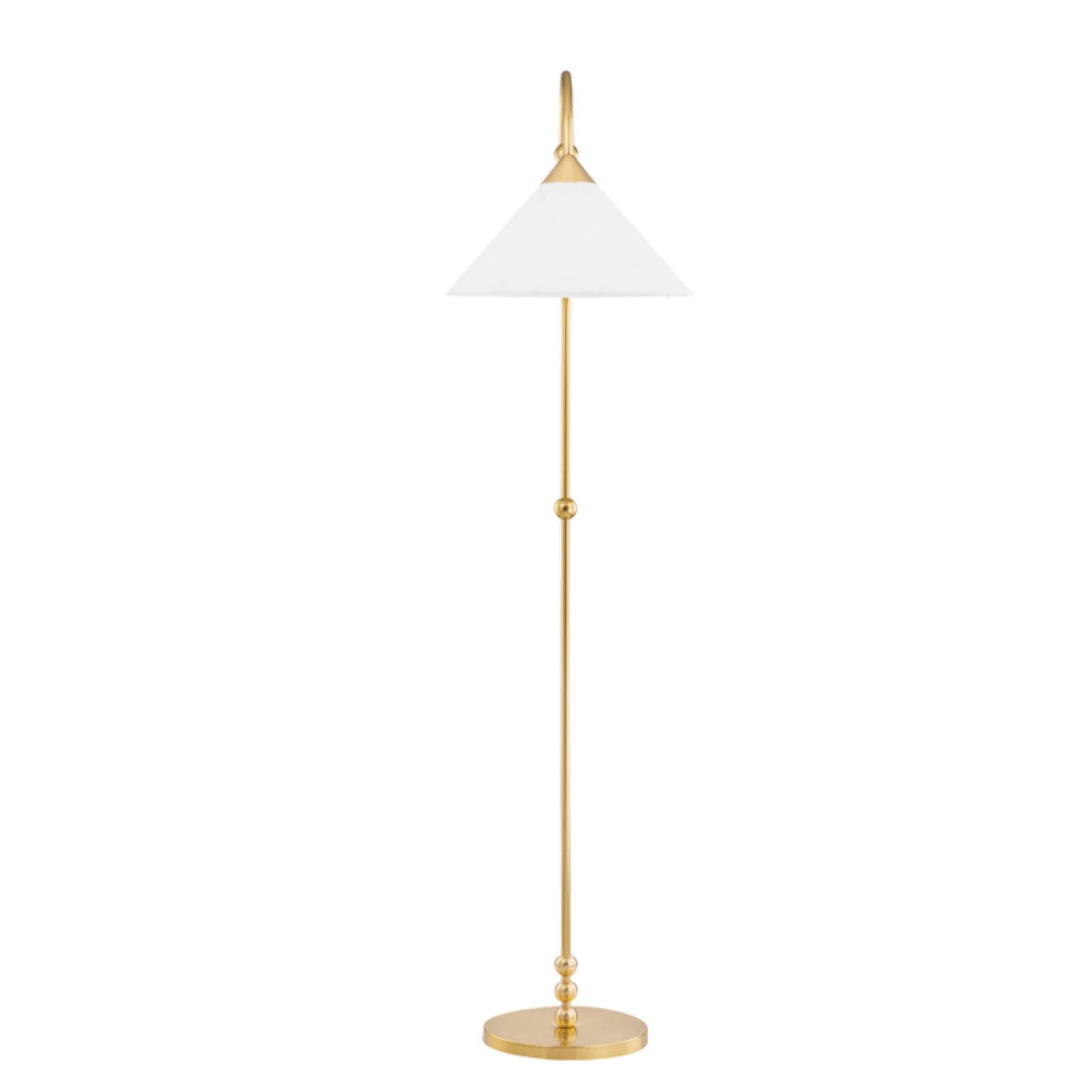 Sang 1-Light Floor Lamp in Aged Brass by Dabito 15W x 64.5H